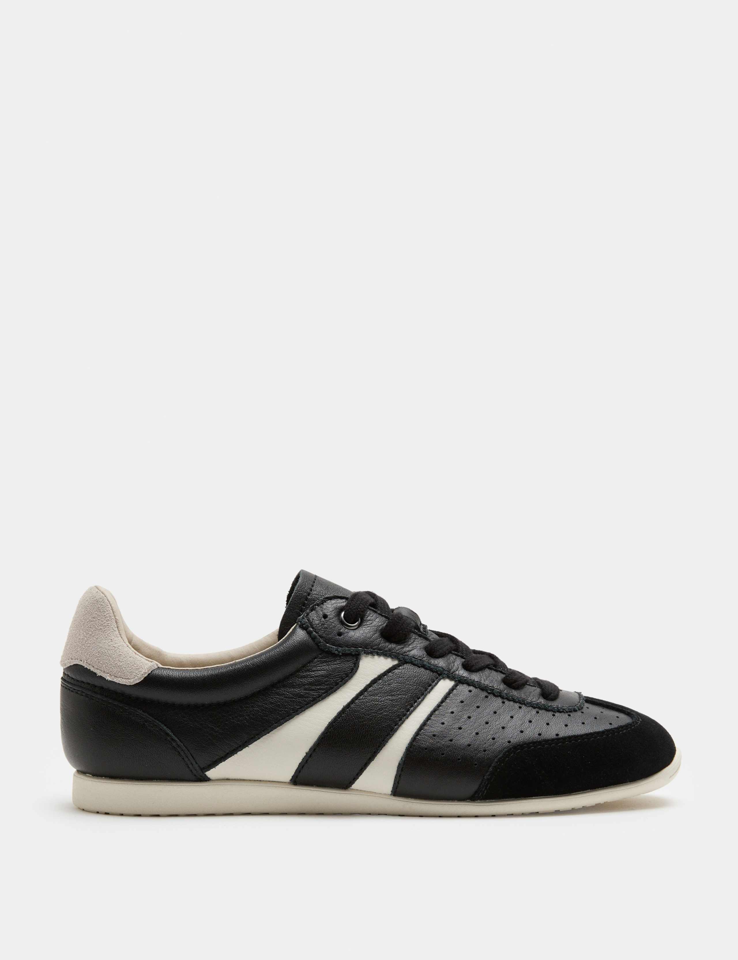 Leather Retro Side Detail Trainers 2 of 3