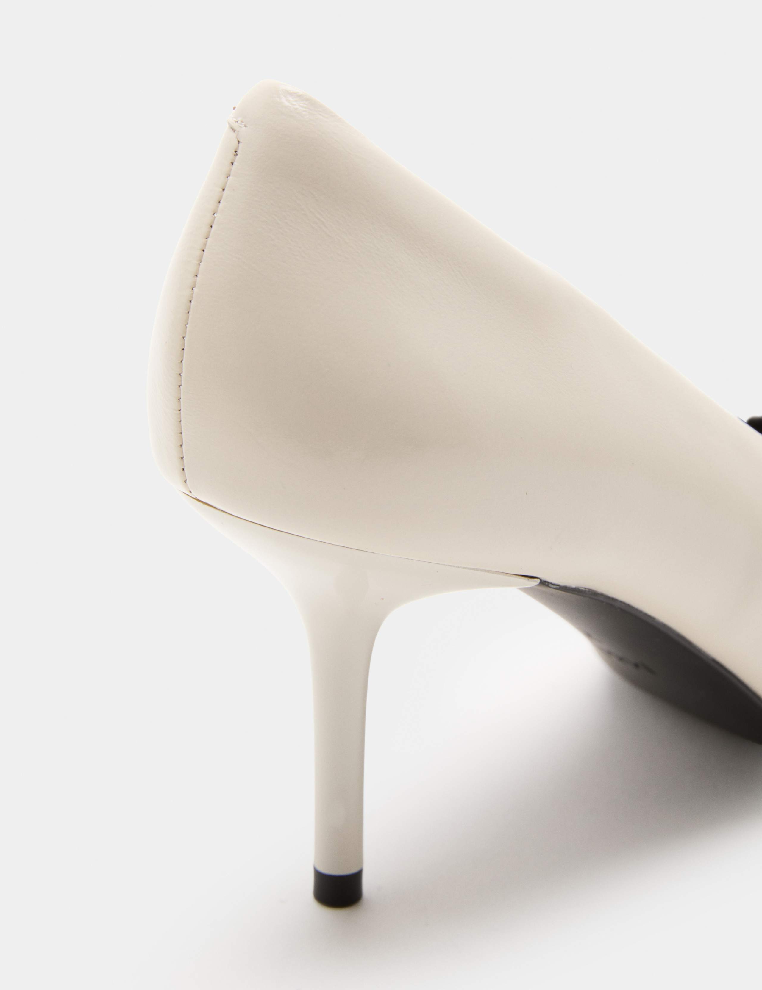 Leather Stiletto Heel Chisel Toe Court Shoes 3 of 3