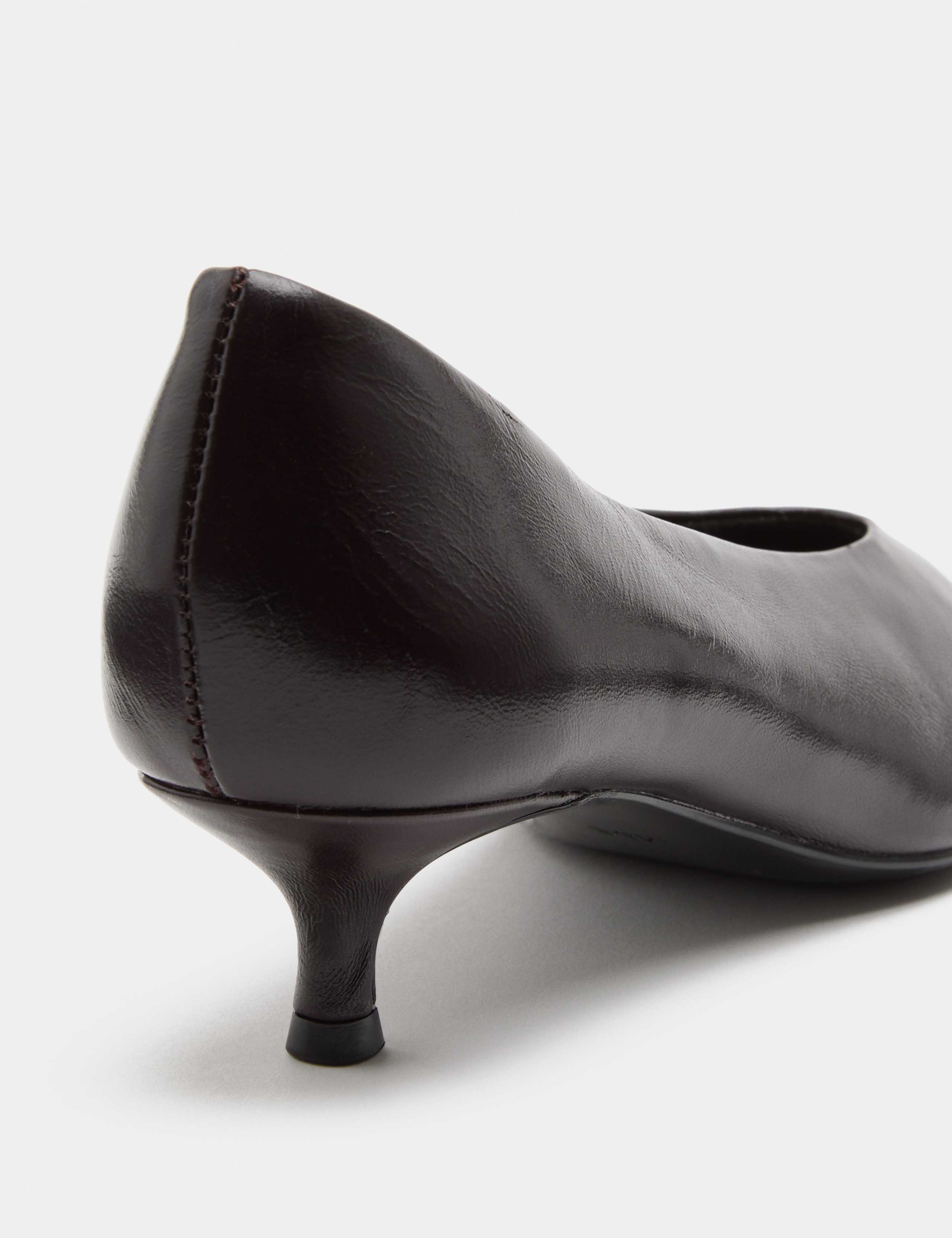 Leather Kitten Heel Pointed Court Shoes 3 of 3