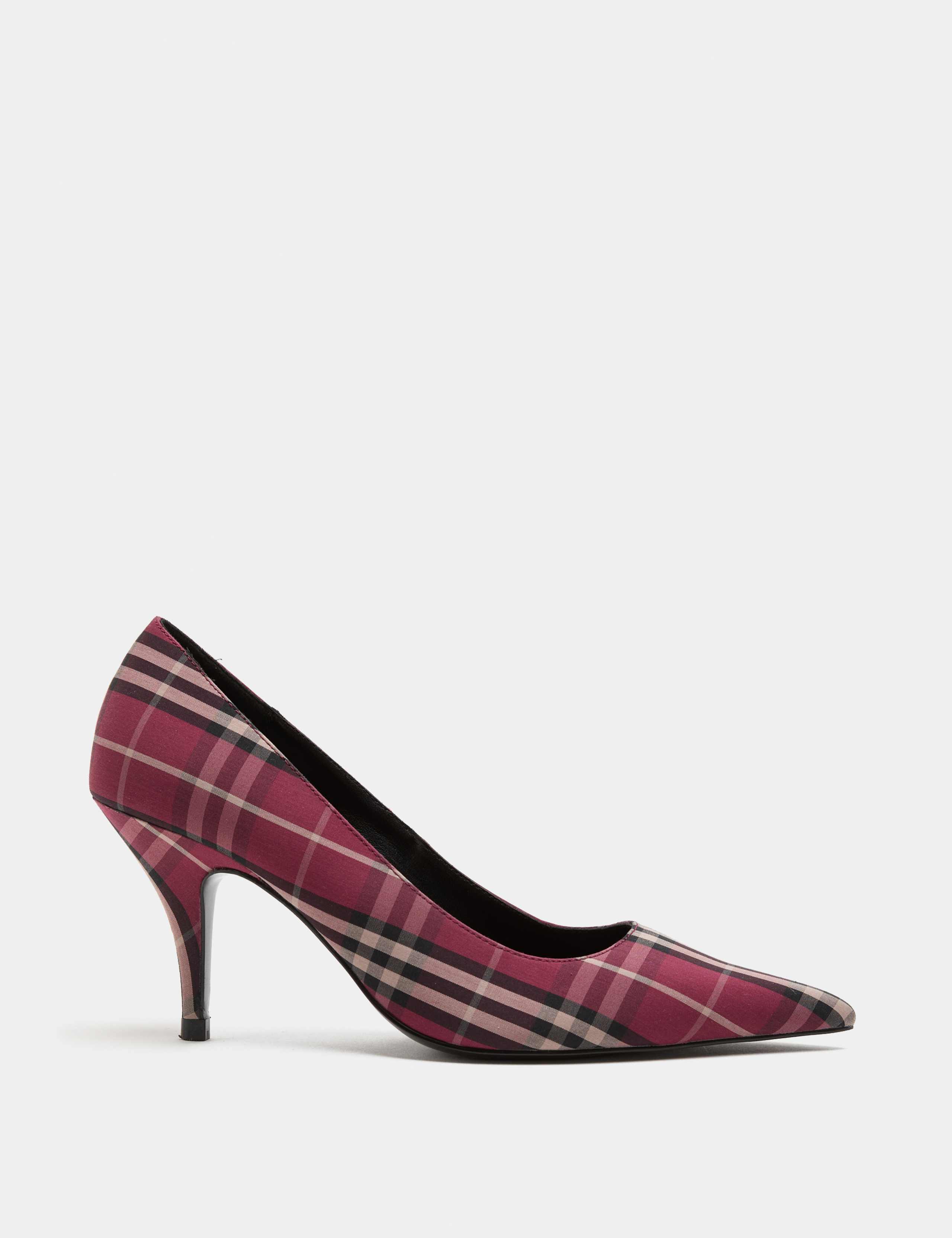 Check Print Stiletto Heel Court Shoes 2 of 3