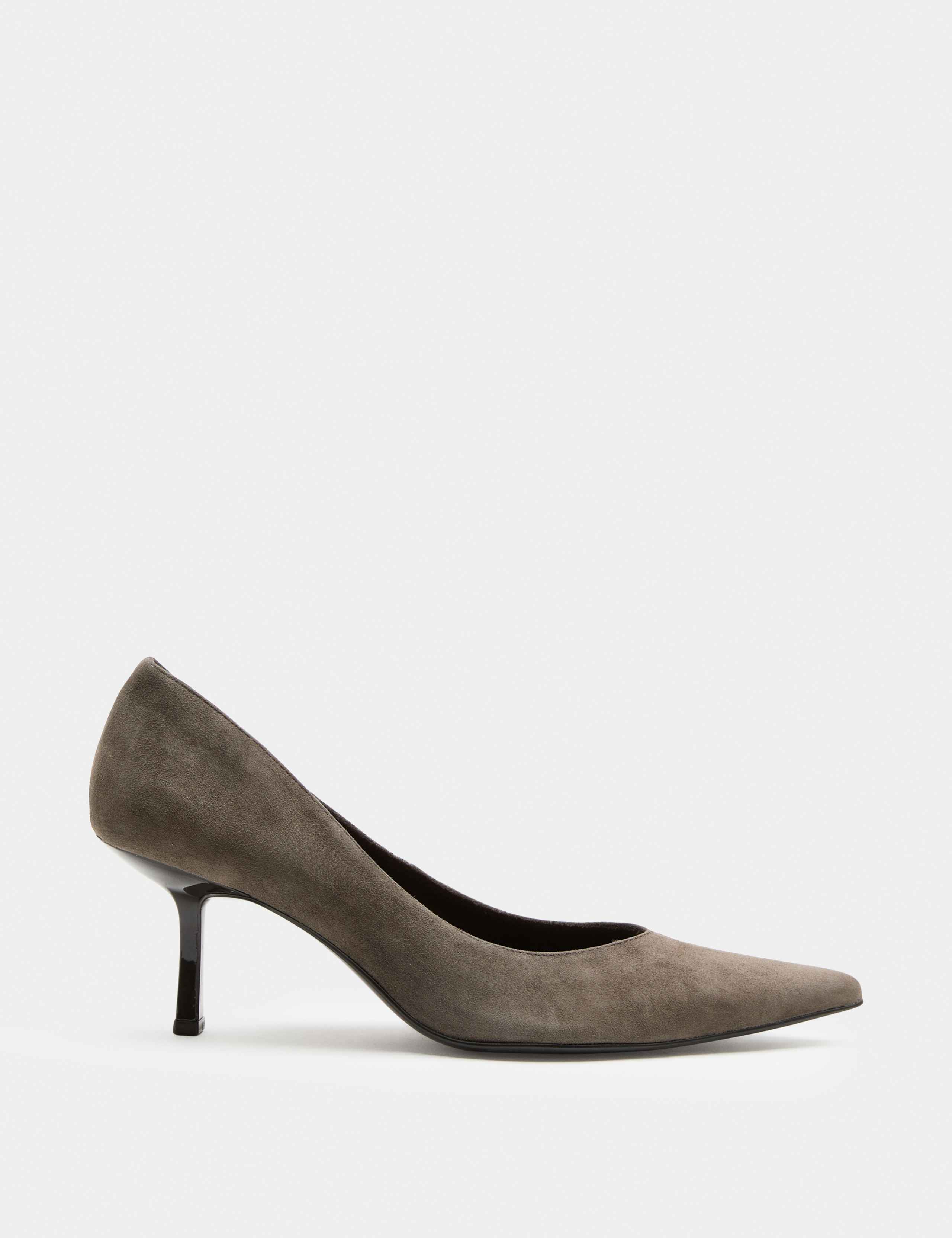 Suede Kitten Heel Pointed Court Shoes 2 of 3