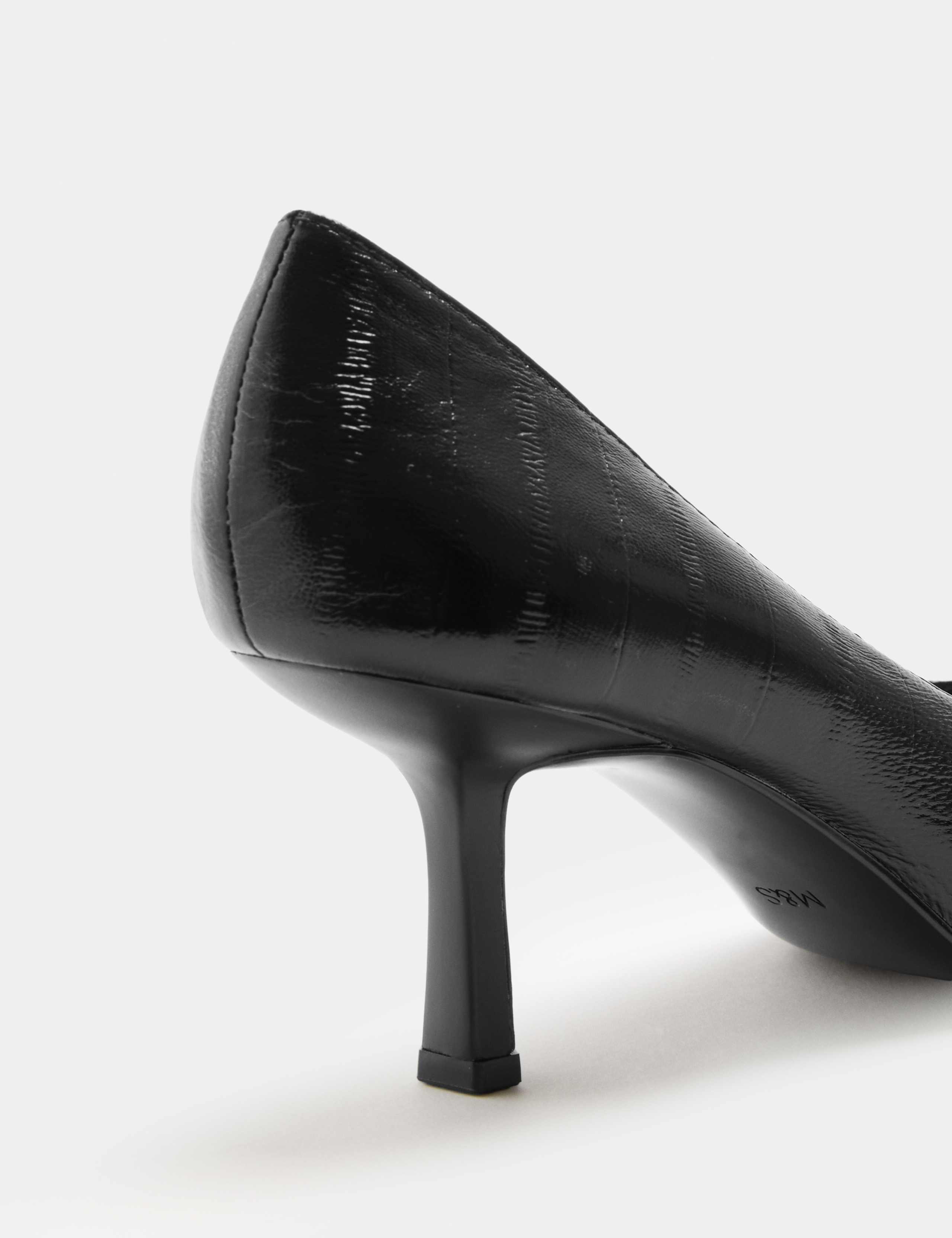 Leather Kitten Heel Pointed Court Shoes 3 of 3