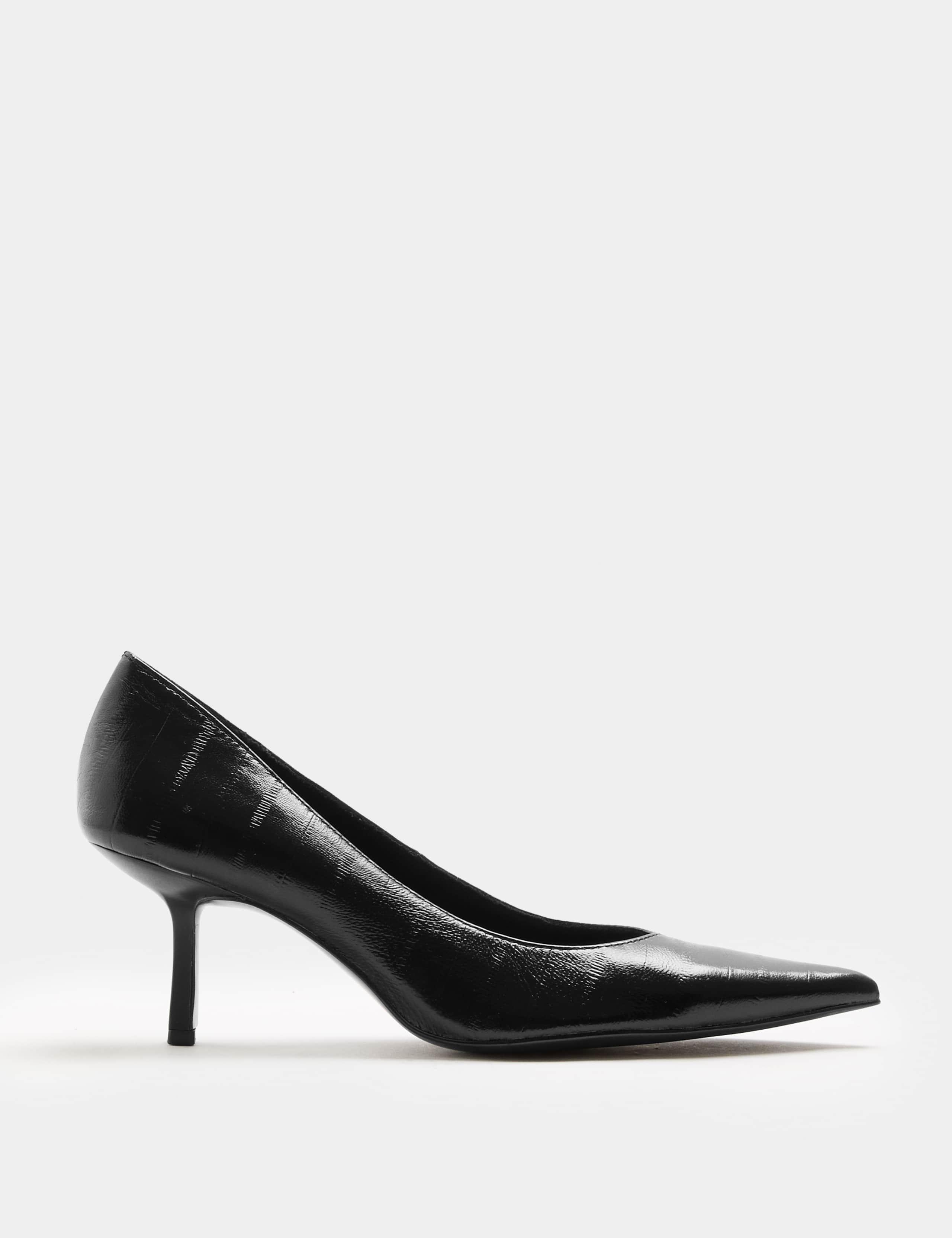 Leather Kitten Heel Pointed Court Shoes 2 of 3