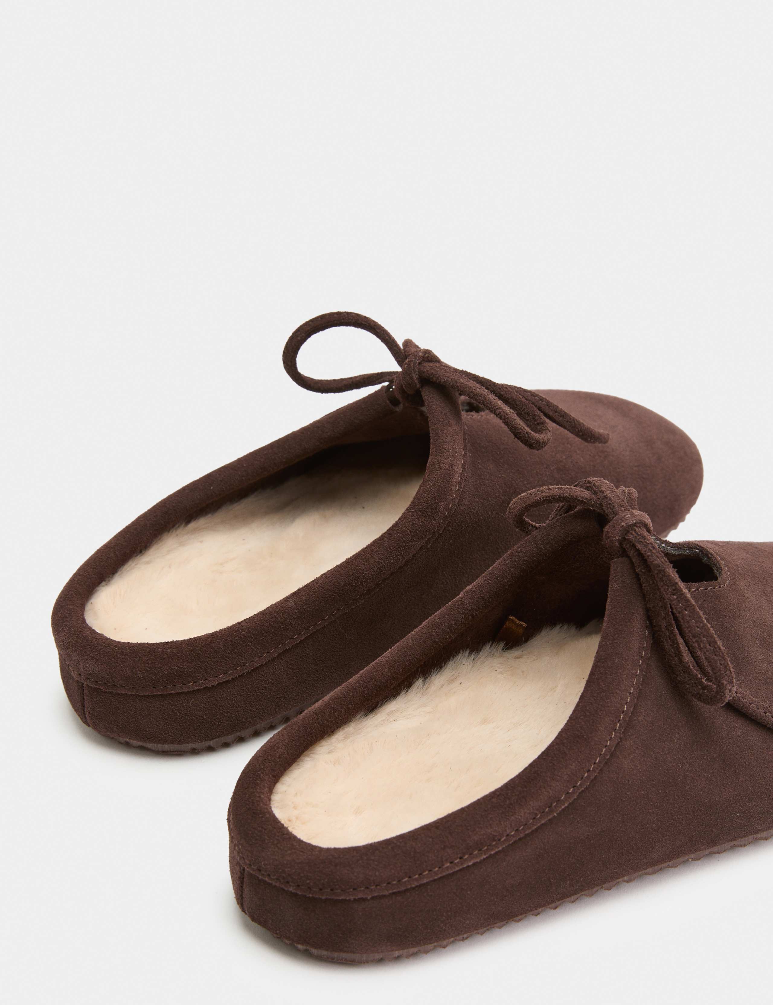 Suede Bow Tie Mule Clog Slippers 3 of 3