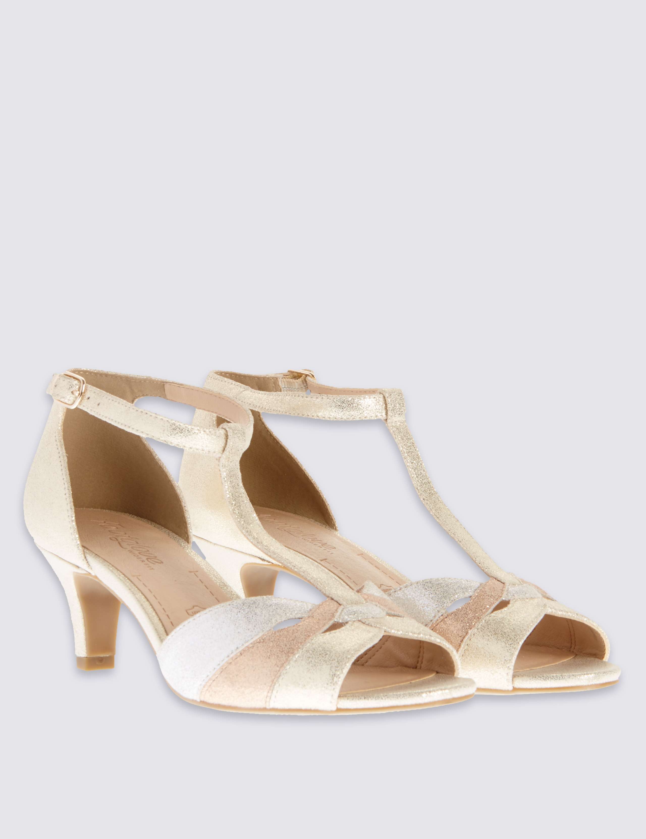 Wide Fit Suede Stiletto Sandals 3 of 6