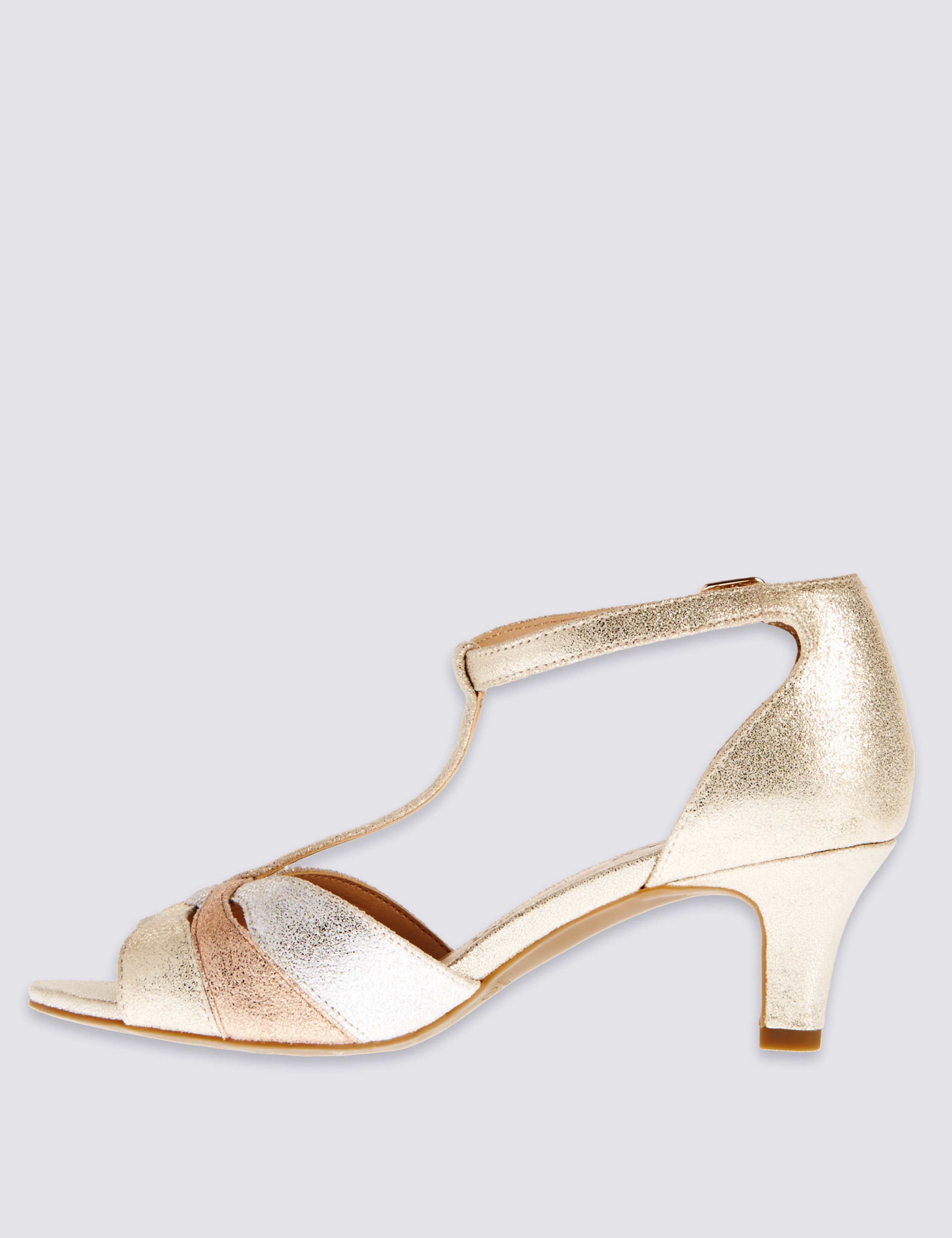 Wide Fit Suede Stiletto Sandals 5 of 6