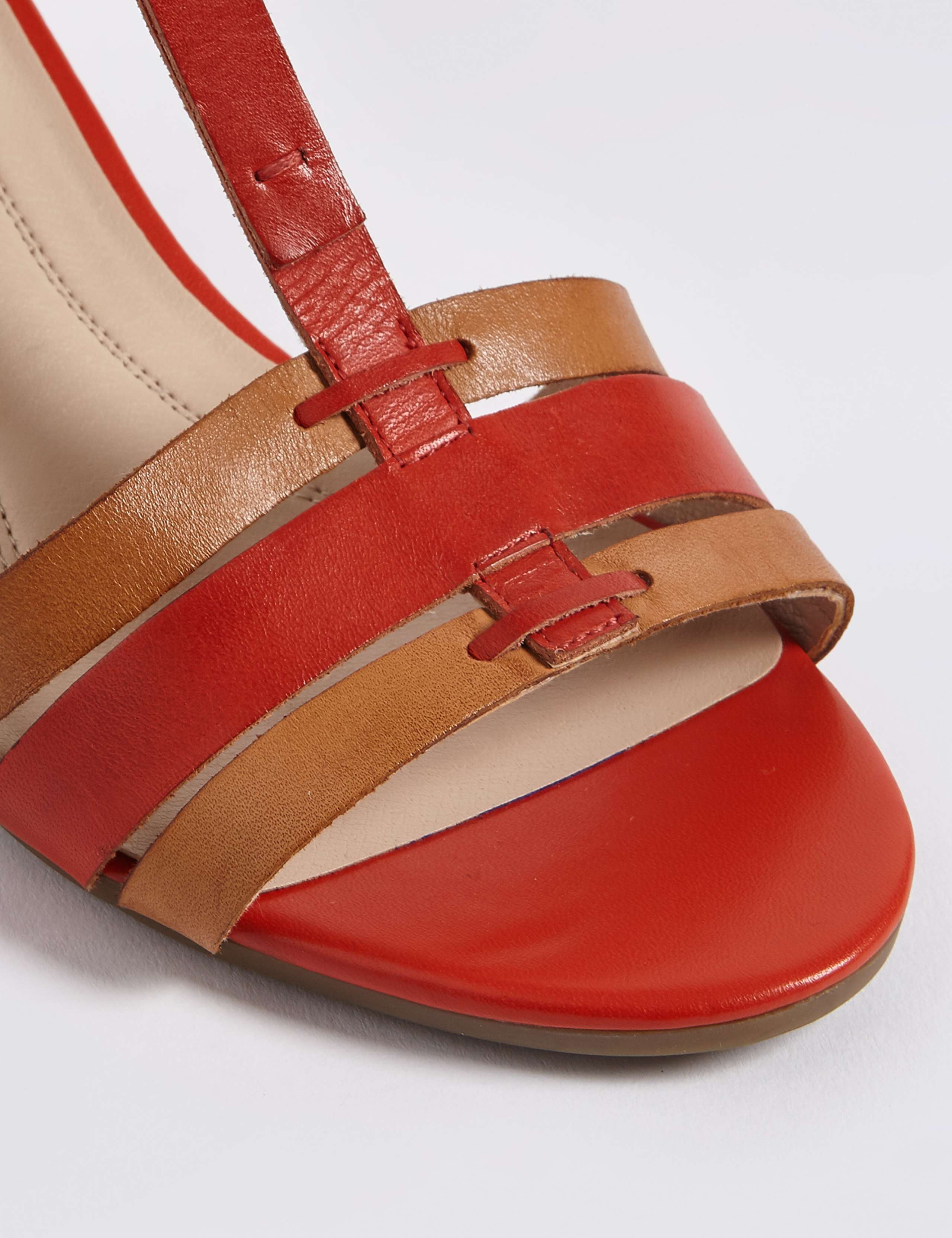 Wide Fit Leather Wedge Sandals 6 of 6