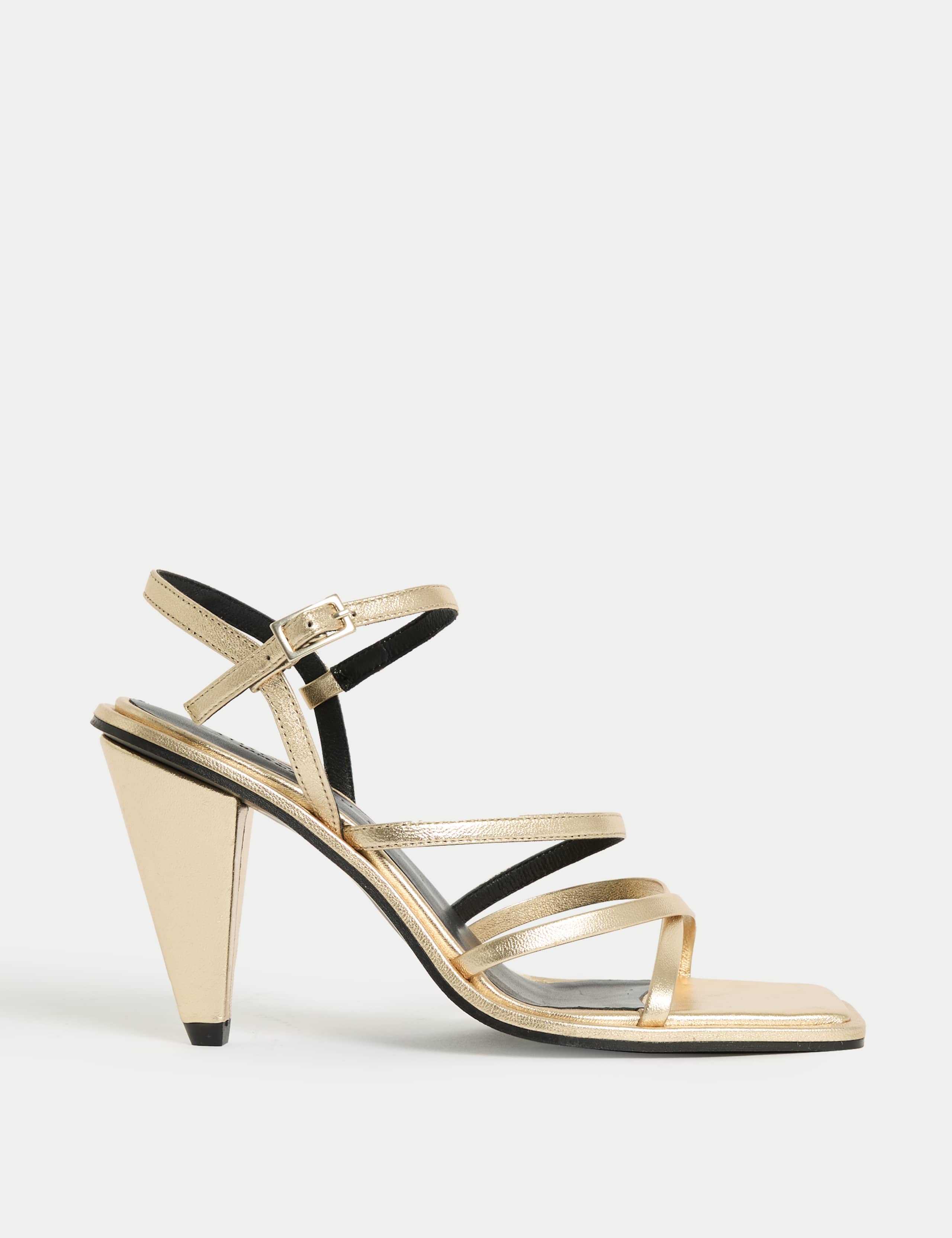 Leather Kitten Heel Sandals 1 of 3