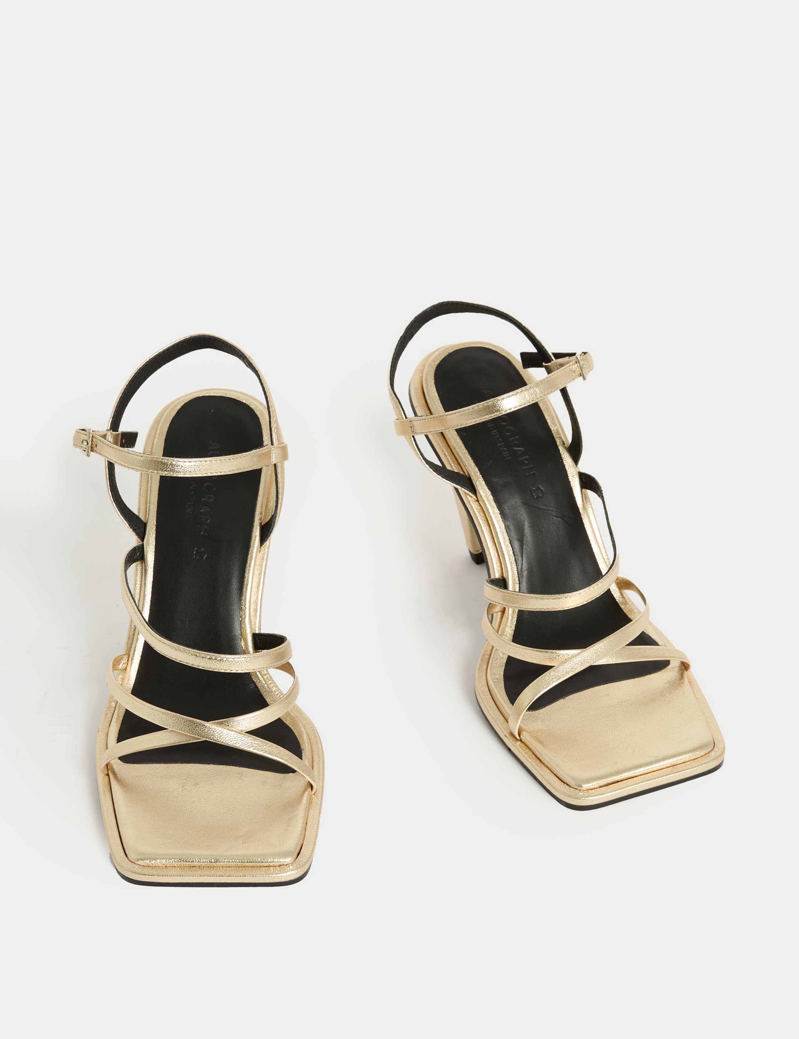 Leather Kitten Heel Sandals 2 of 3