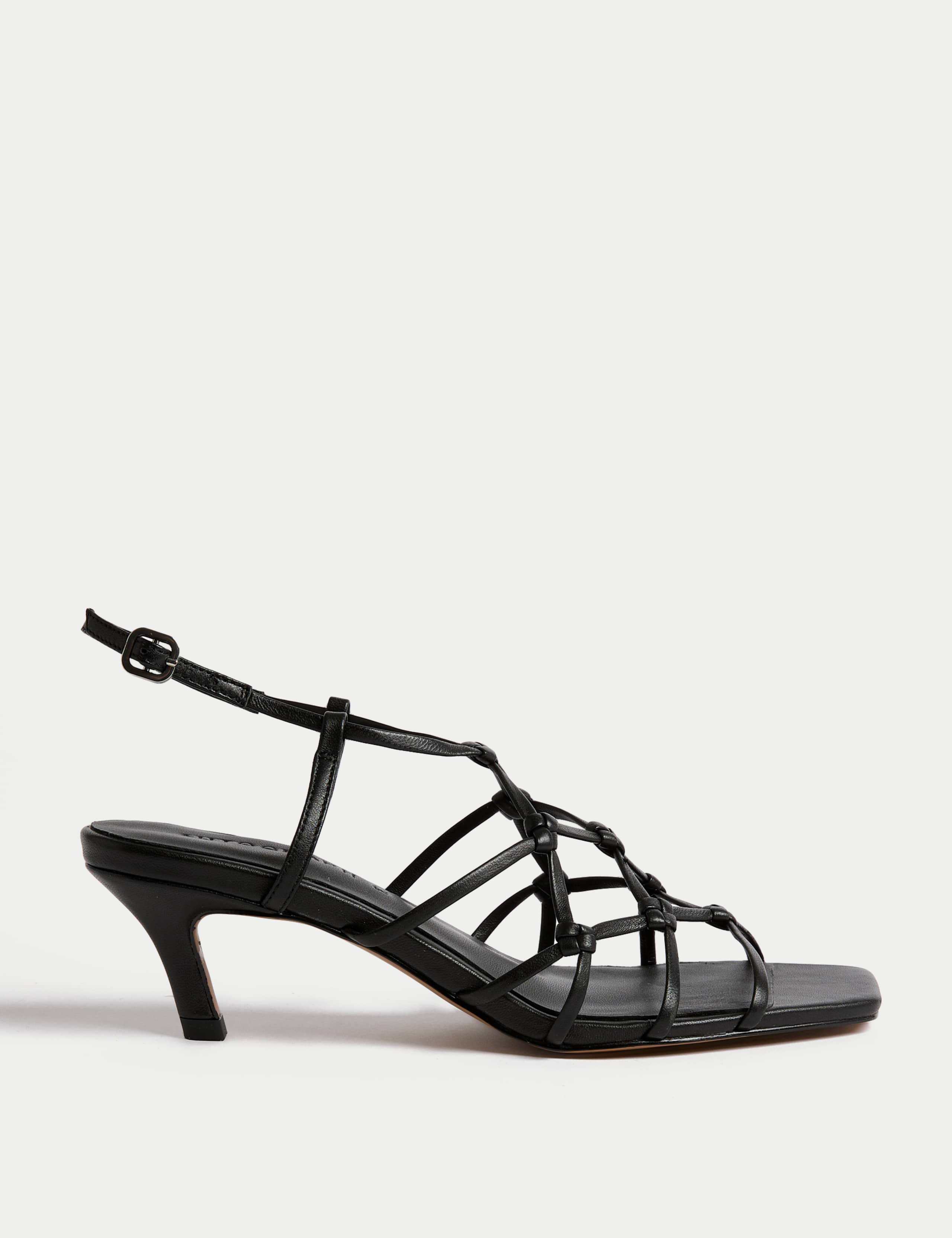 Leather Strappy Stiletto Heel Sandals 1 of 3