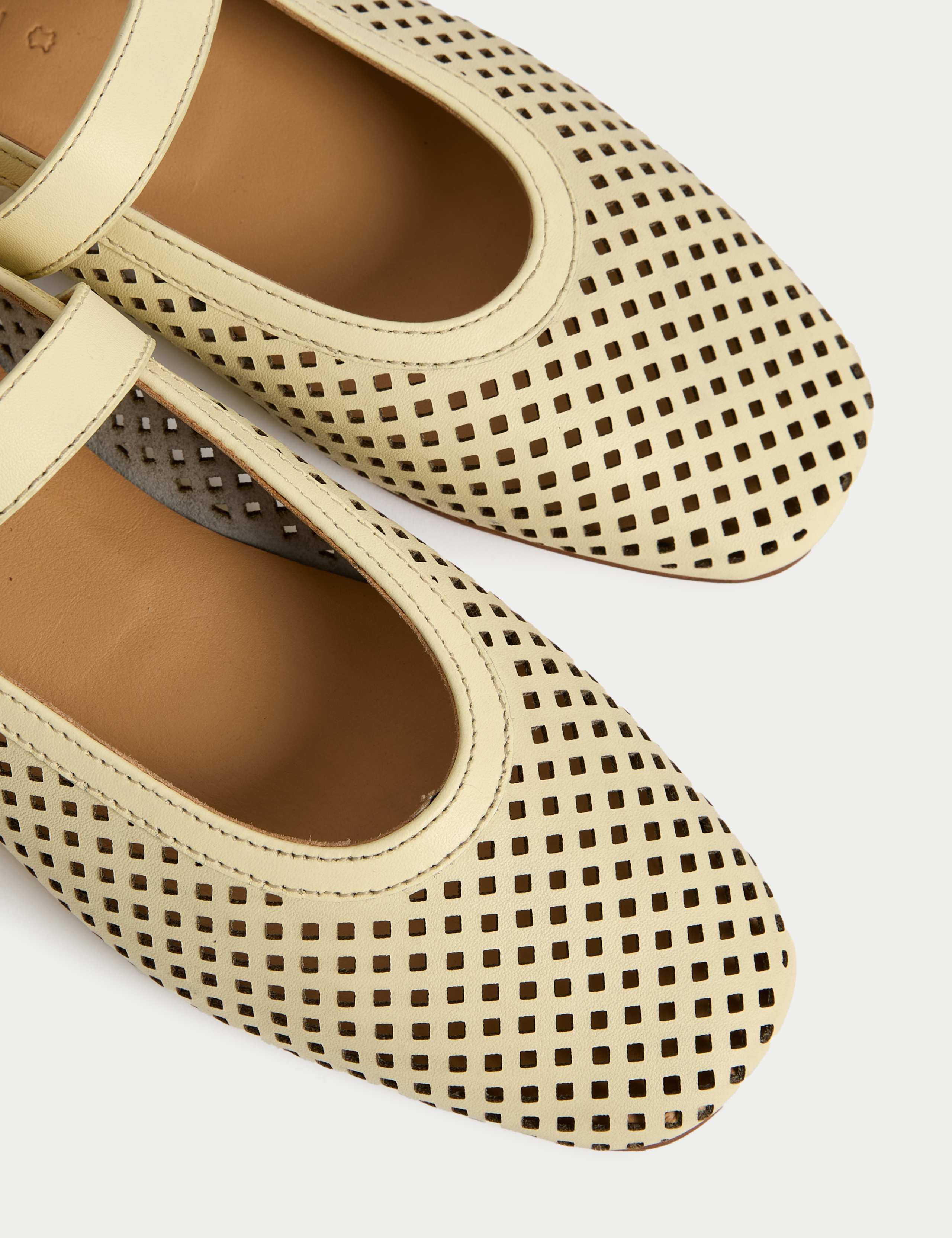 Leather Flat Ballet Pumps 3 of 3