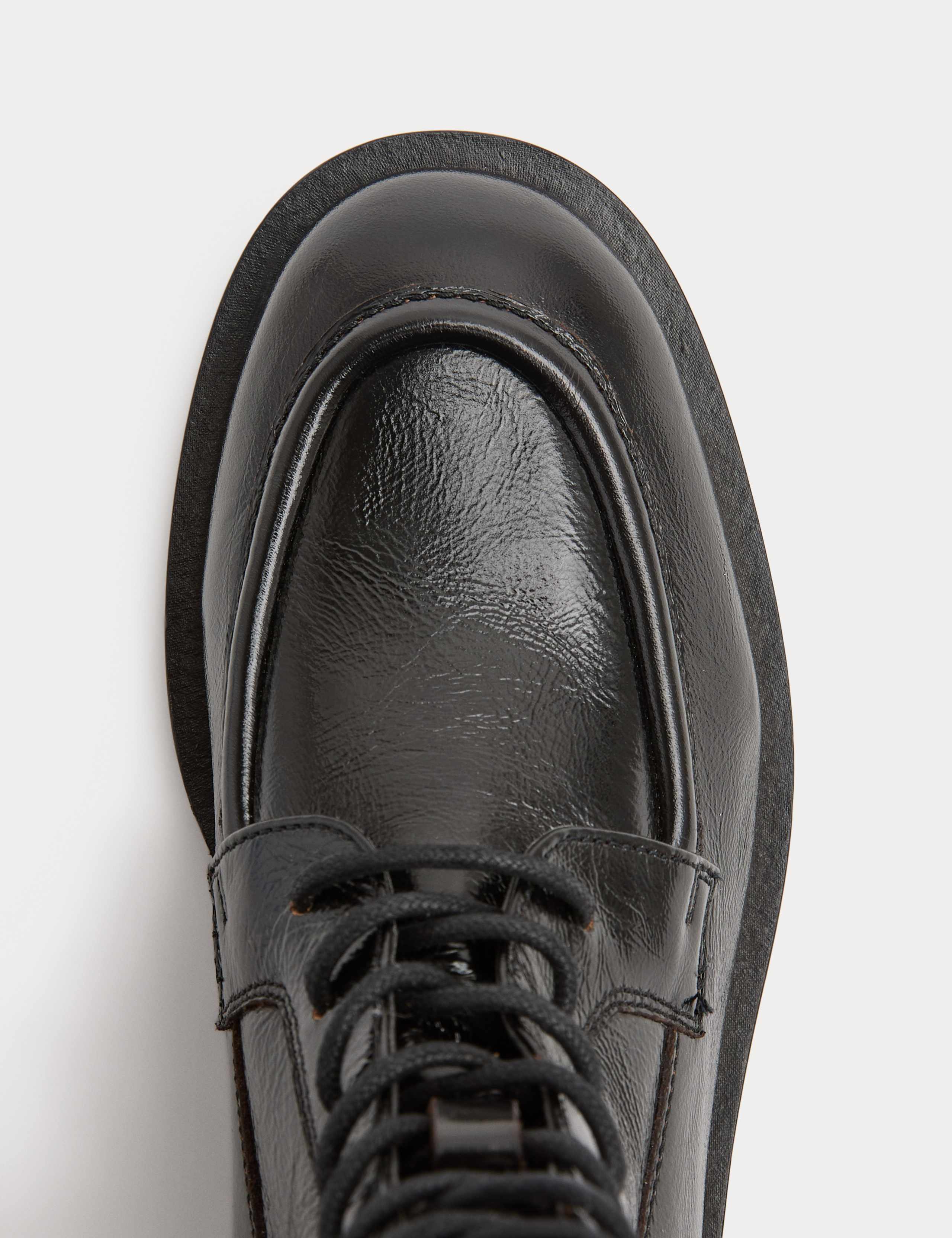 Patent Leather Lace Up Knee High Boot 3 of 3