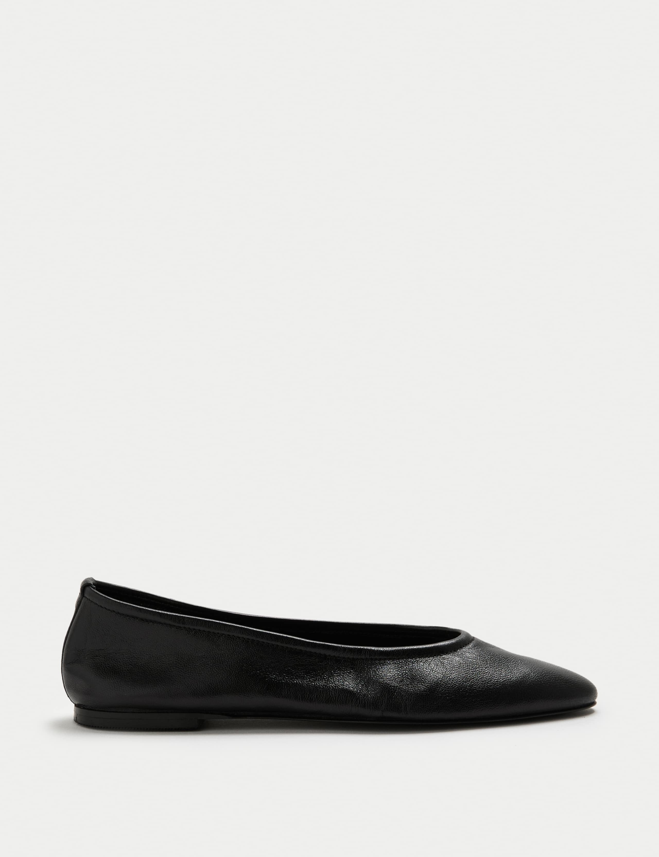 Leather Flat Ballet Pumps 3 of 3