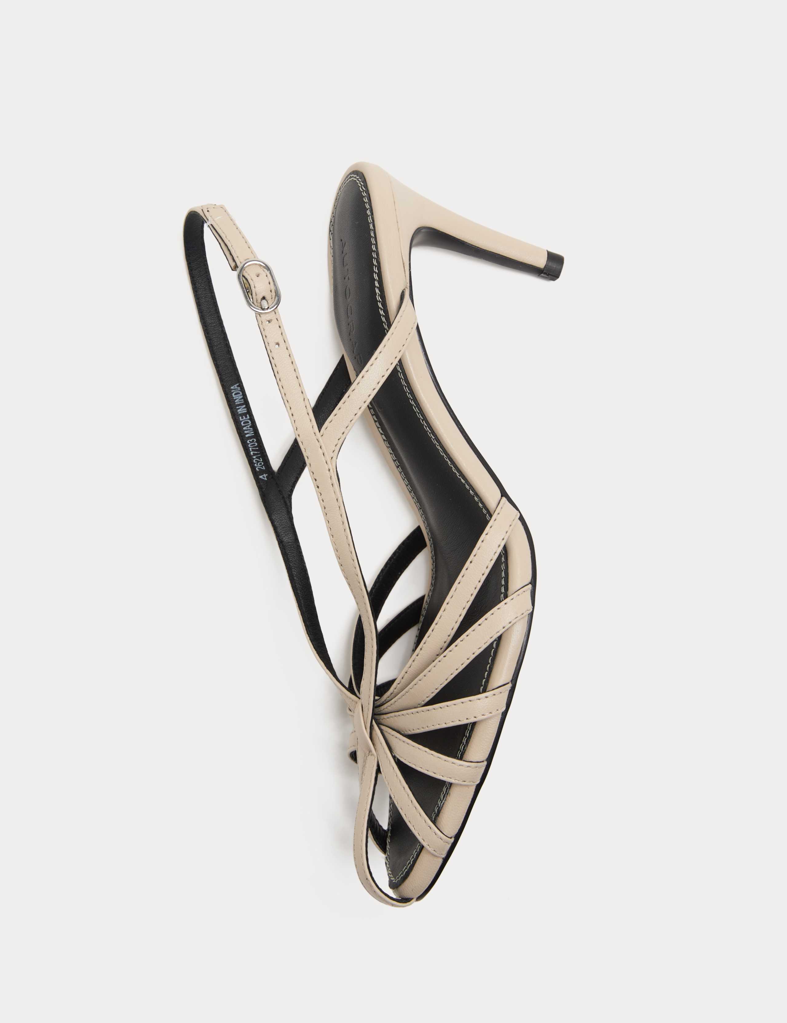 Leather Strappy Stiletto Heel Sandals 3 of 3