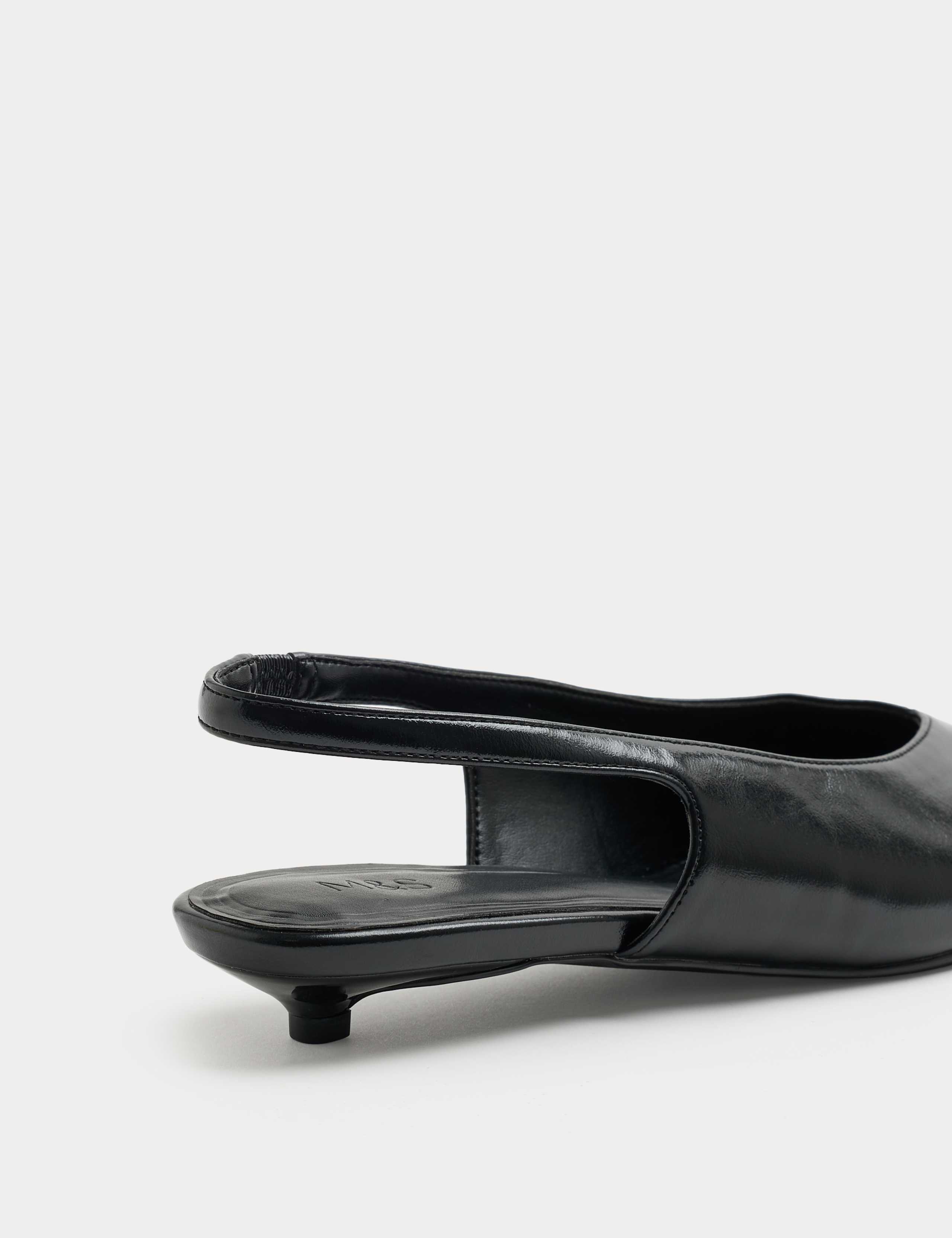 Micro Kitten Heel Slingback Sandals 2 of 3