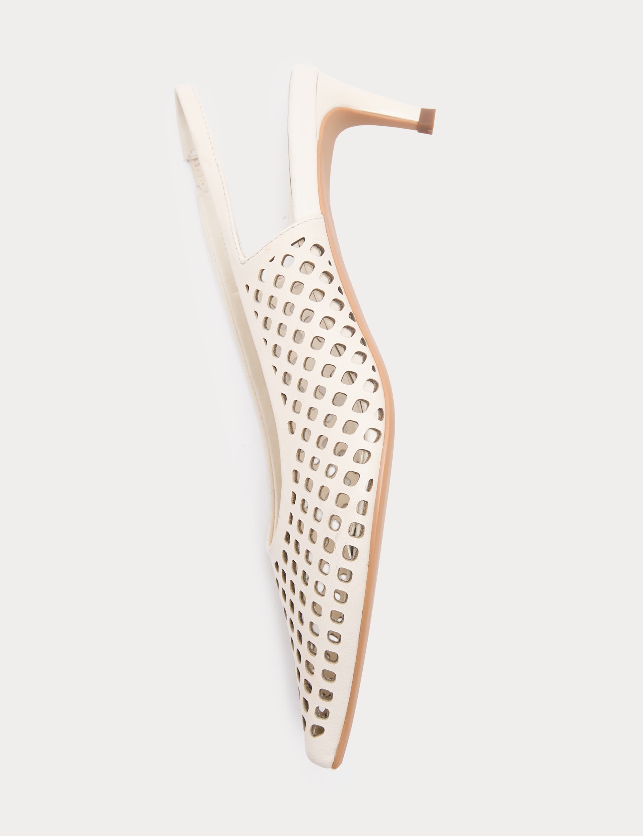 Leather Laser Cut Slingback Sandals 3 of 3