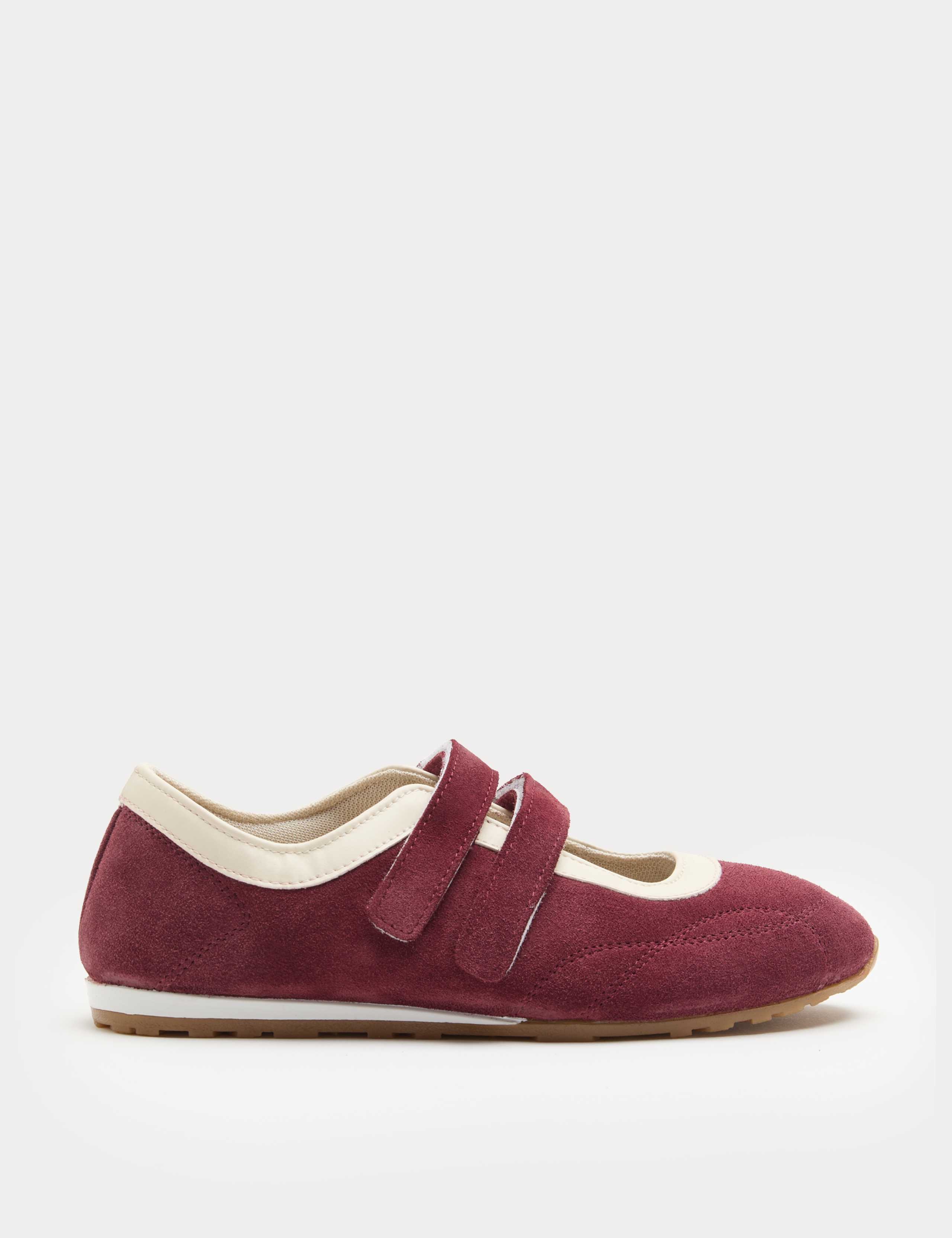 Suede Double Strap Mary Jane Trainers 1 of 3