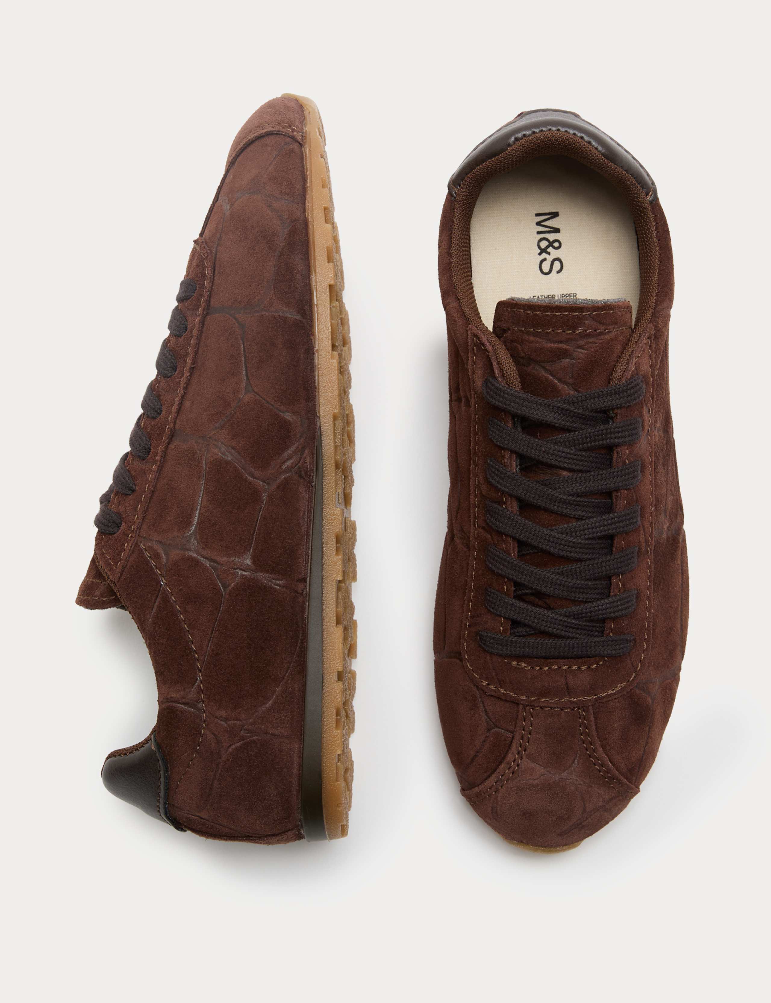 Suede Embosses Croc Trainers 2 of 3