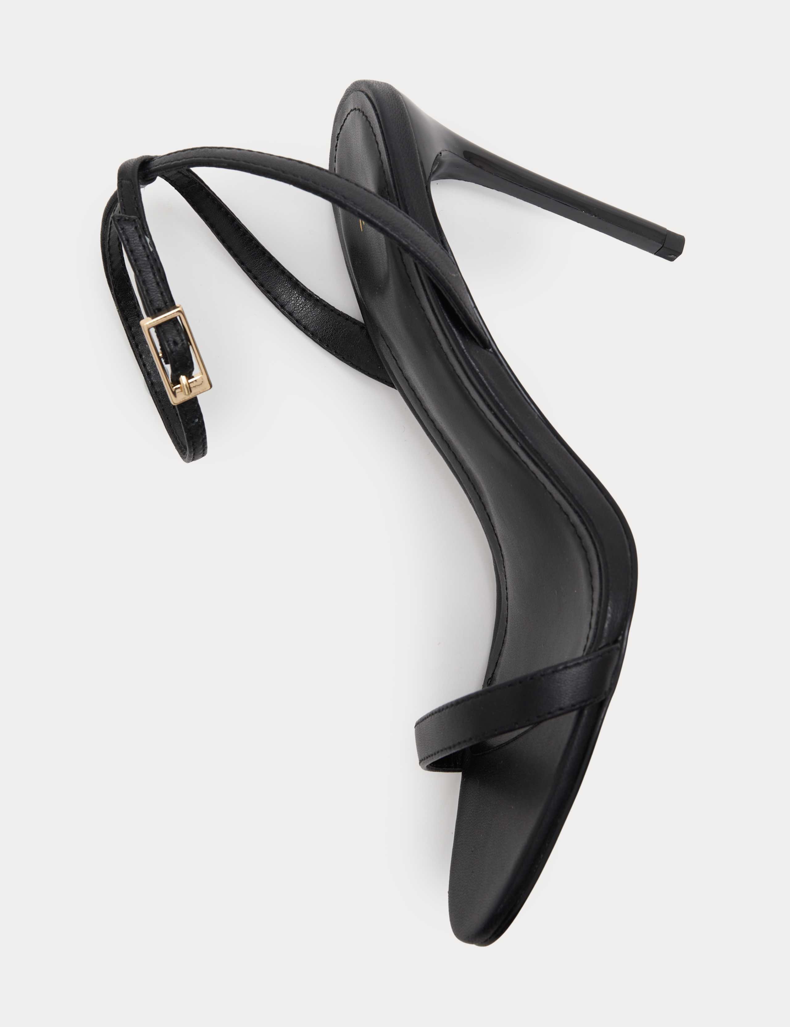 Leather Ankle Strap Stiletto Heel Sandals 3 of 3