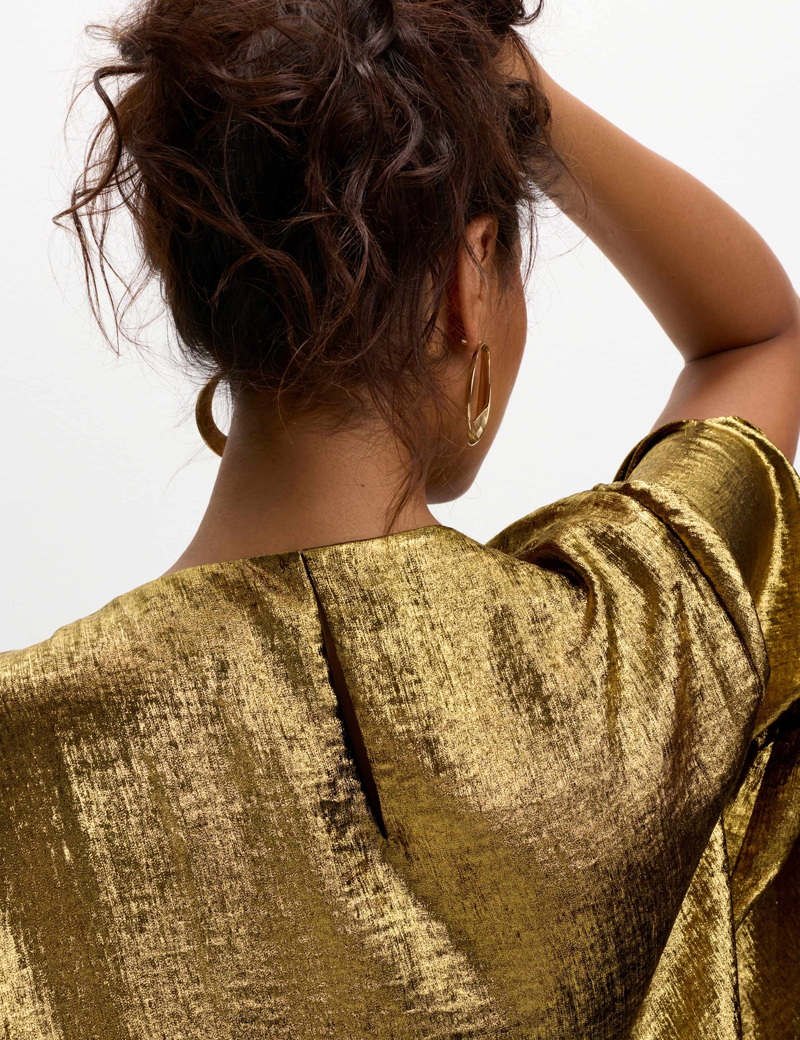 Metallic Draped Mini Dress 5 of 7