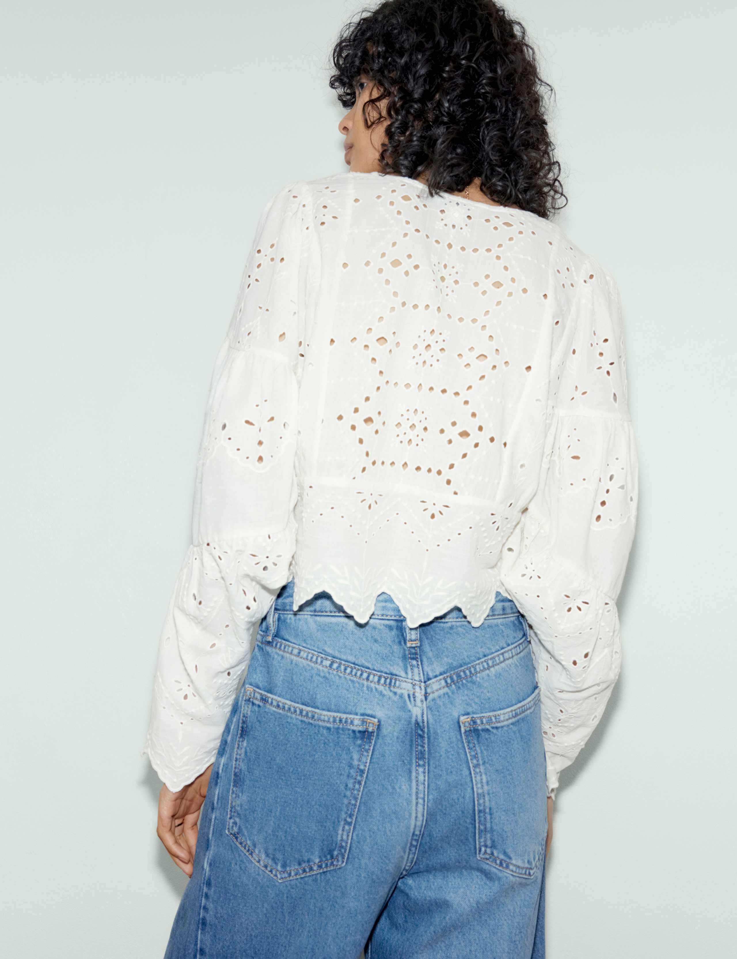 Pure Cotton Broderie Blouse 4 of 6