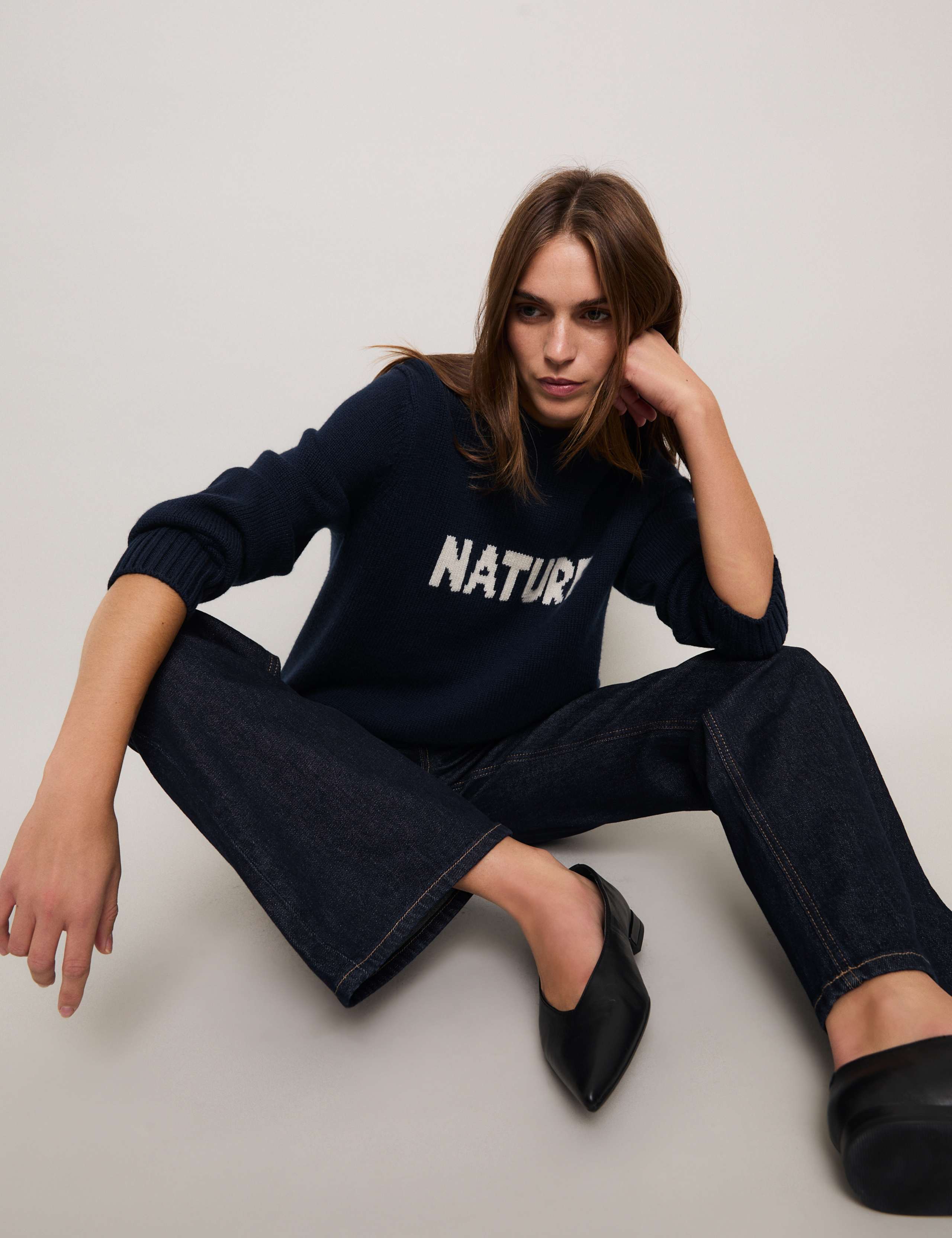 Merino Wool Nature Oversized Jumper With Cashmere 7 of 9