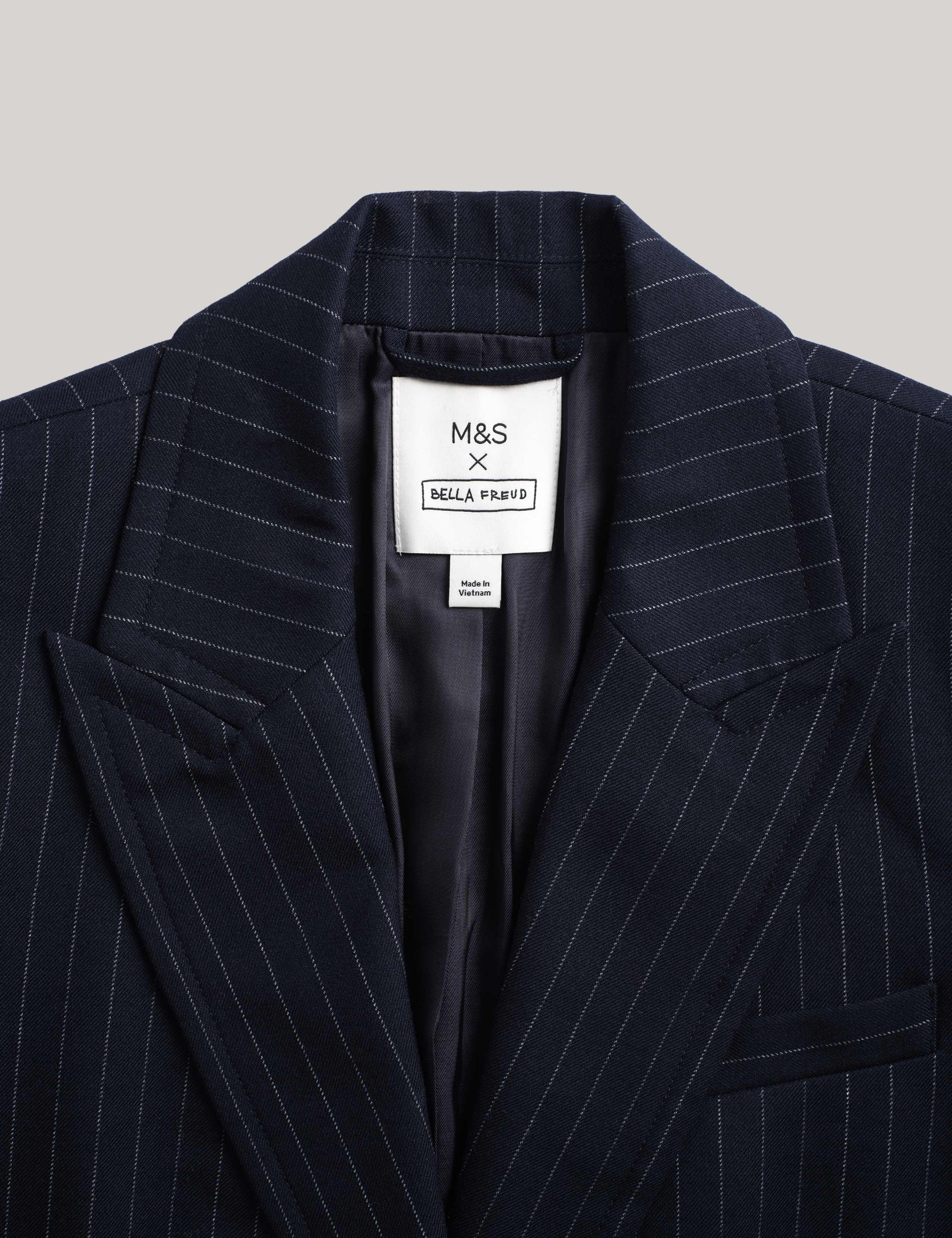 Wool-Blend Pinstripe Blazer 9 of 10
