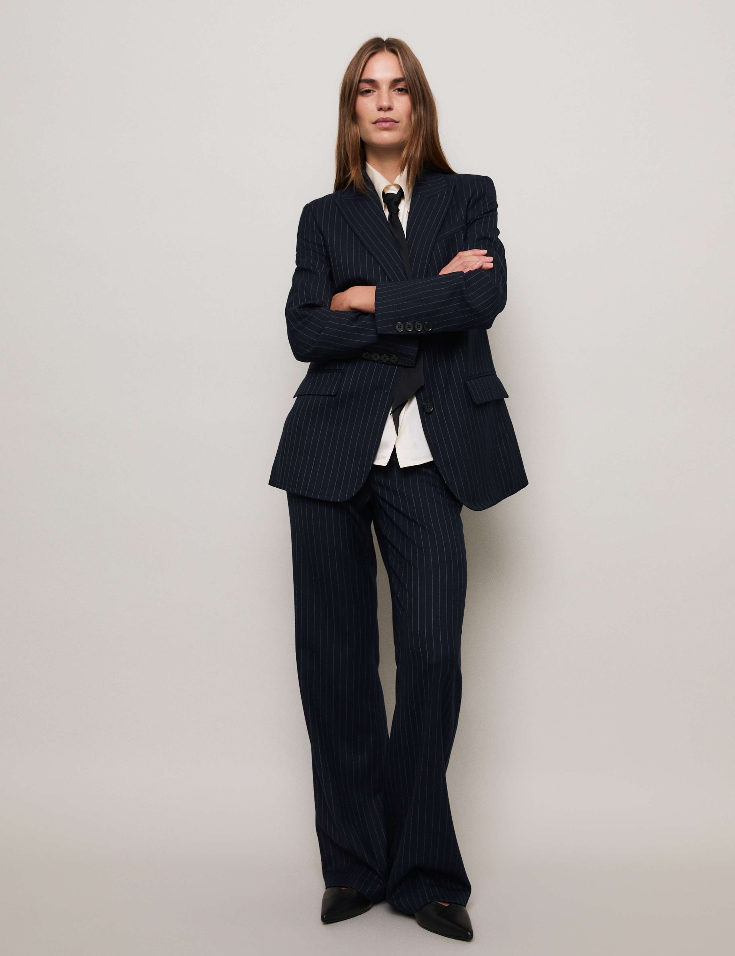 Wool-Blend Pinstripe Trousers 6 of 8