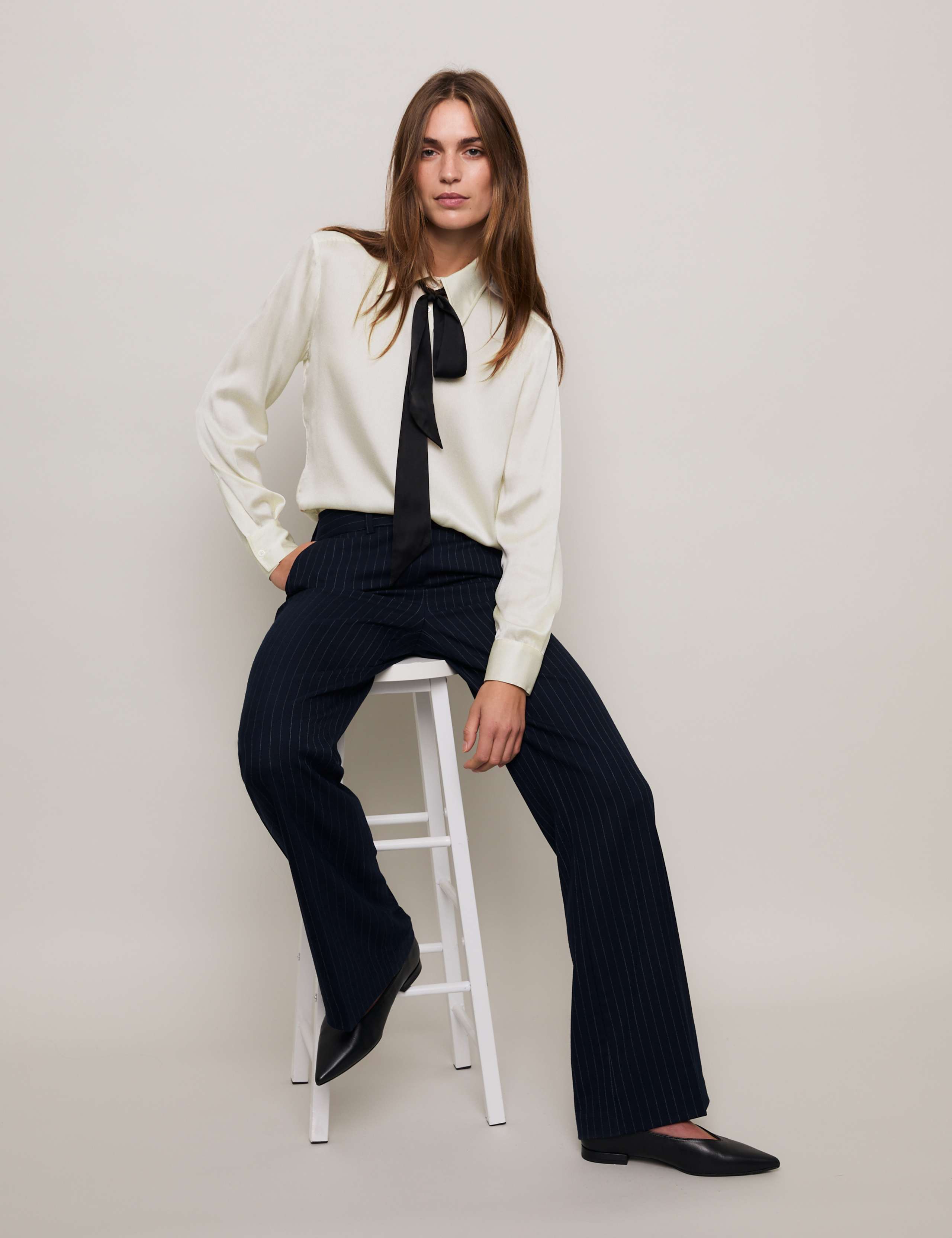 Pure Silk Collared Shirt With Tie 3 of 8