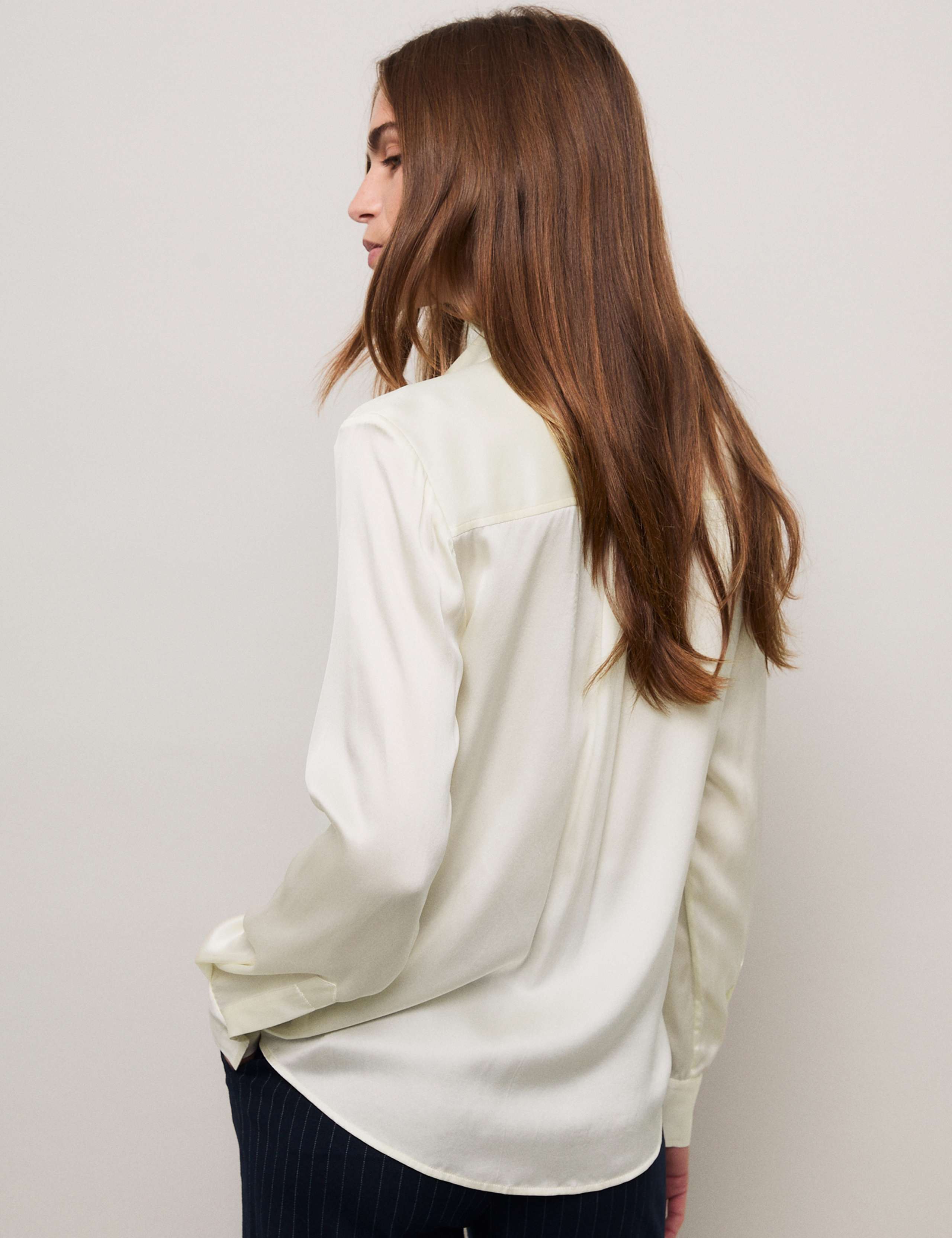 Pure Silk Collared Shirt With Tie 5 of 8