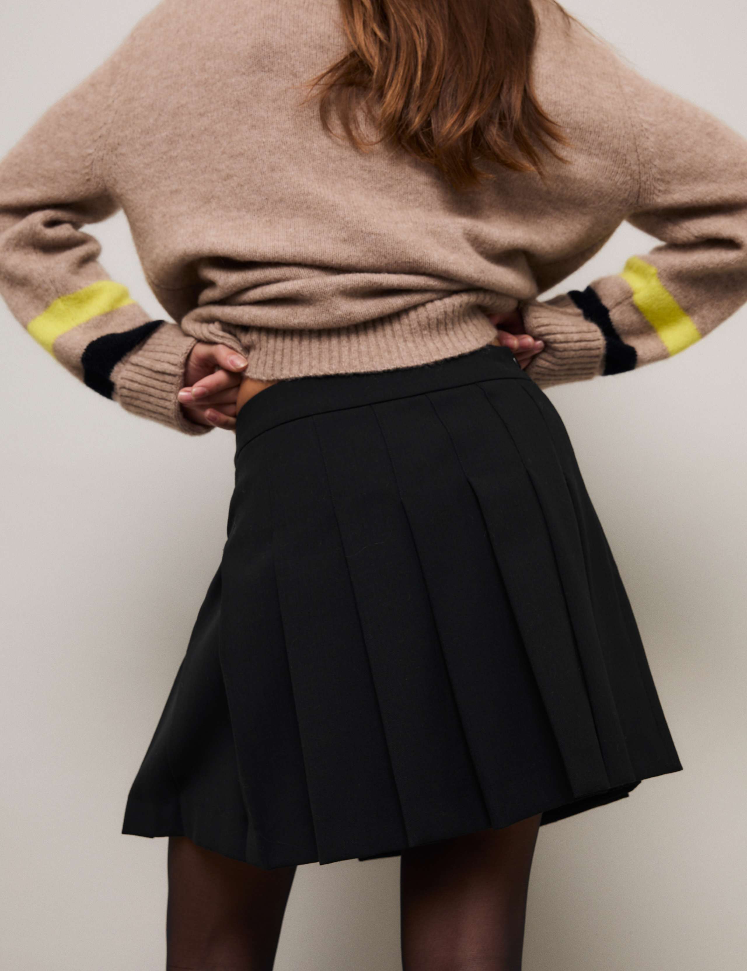 Wool-Blend Pleated Mini Skirt 4 of 5