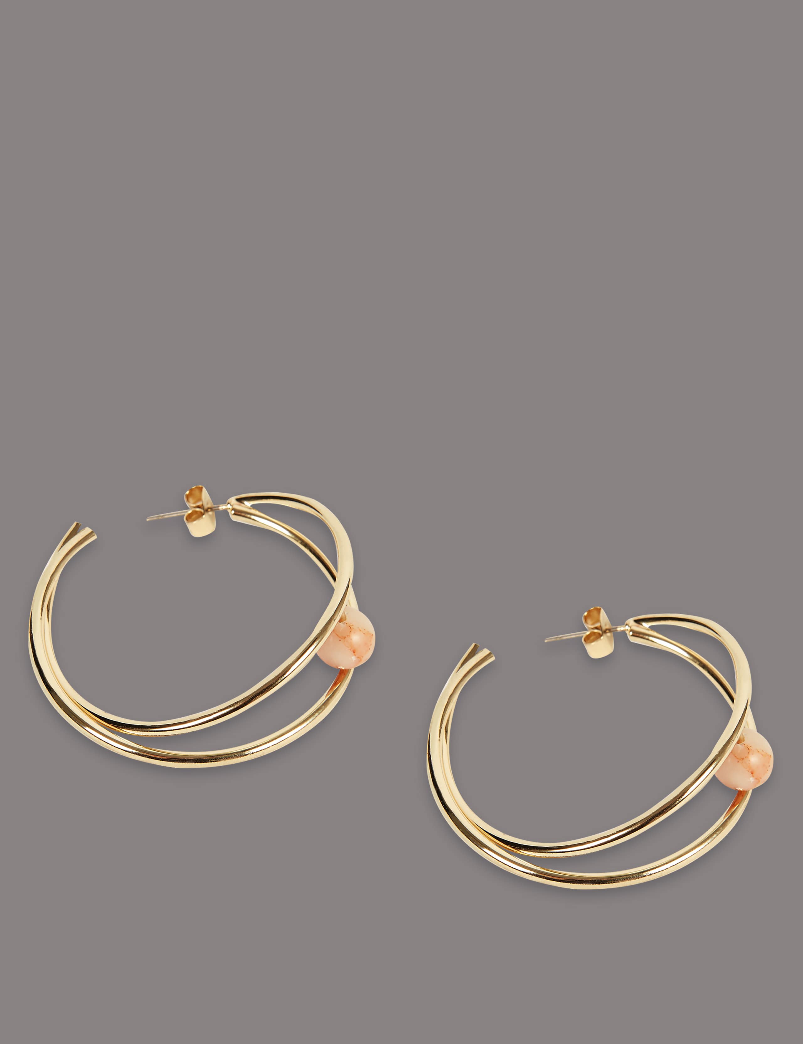 Deco Ball Hoop Earrings 1 of 2