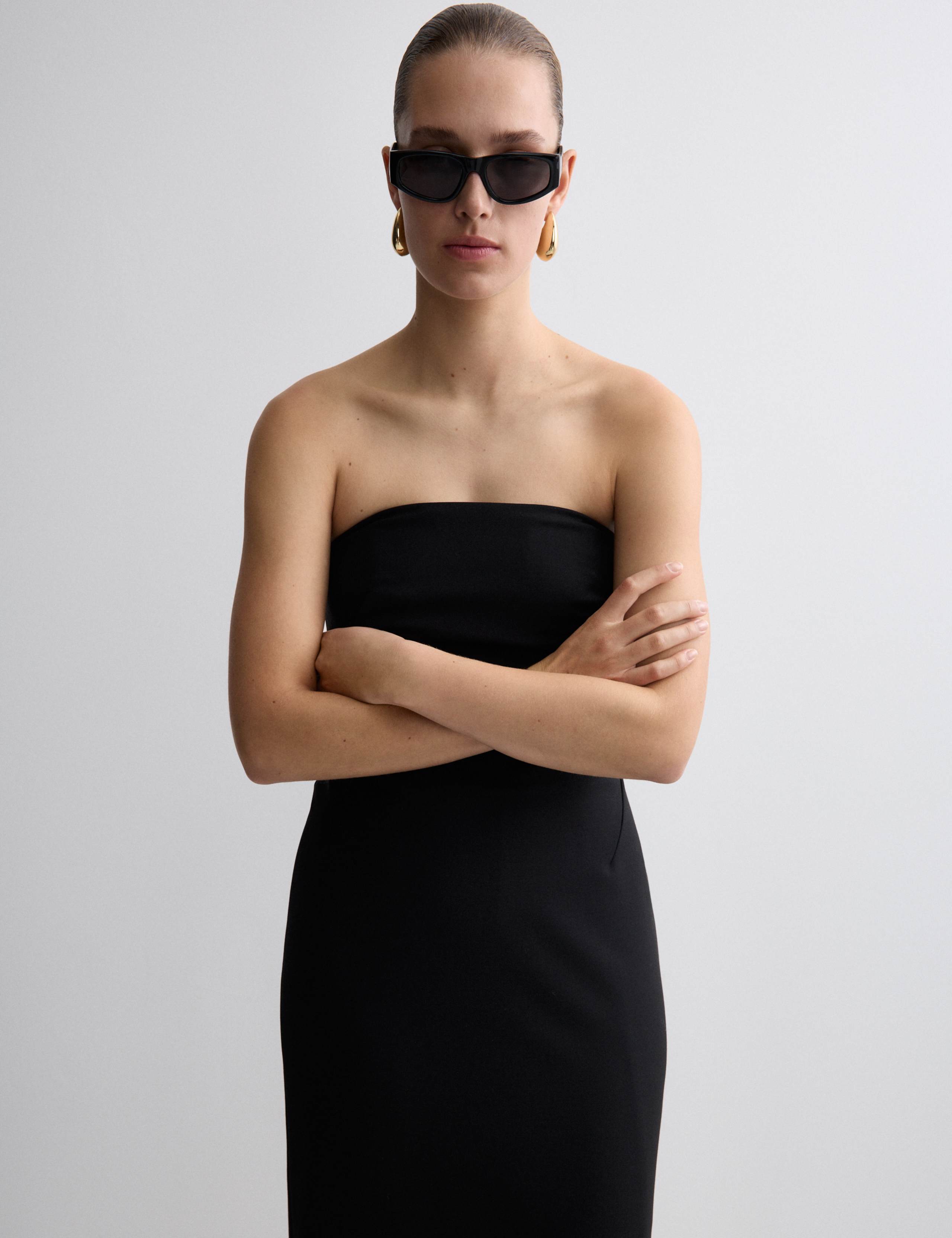 Wool Blend Embellished Tassel Midi Dress 5 of 8