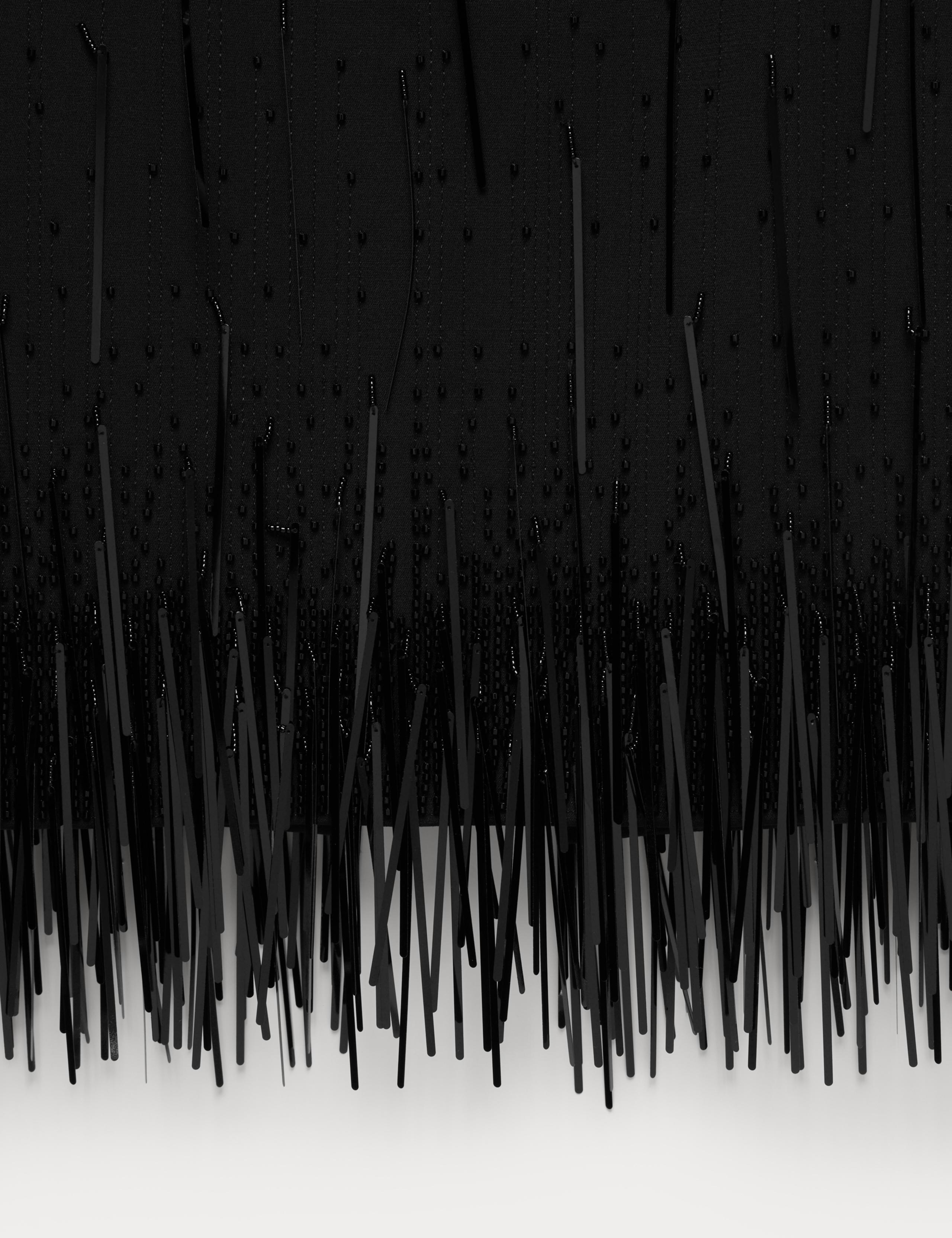 Wool Blend Embellished Tassel Midi Dress 8 of 8