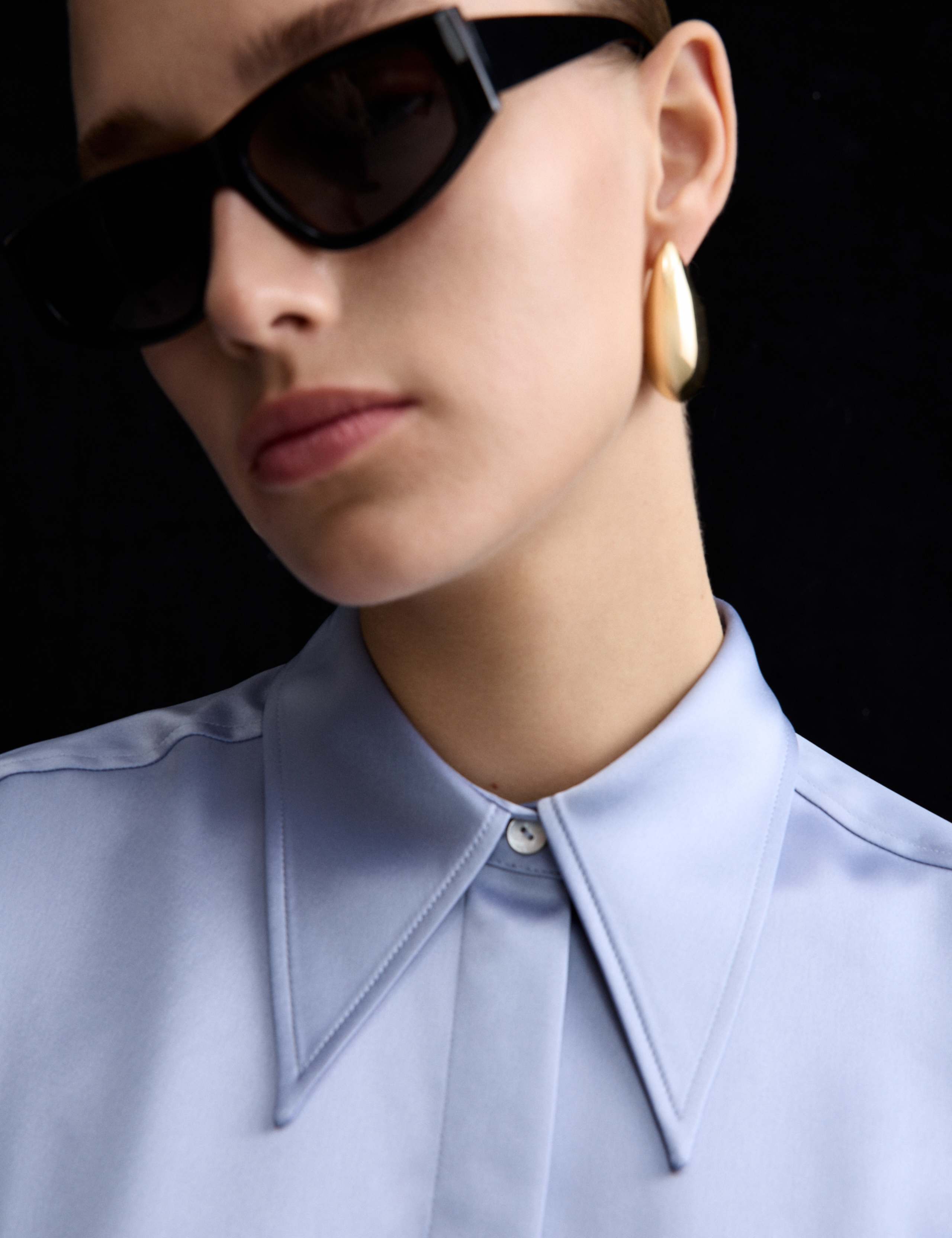 Satin Collared Fitted Long Sleeve Shirt 6 of 11