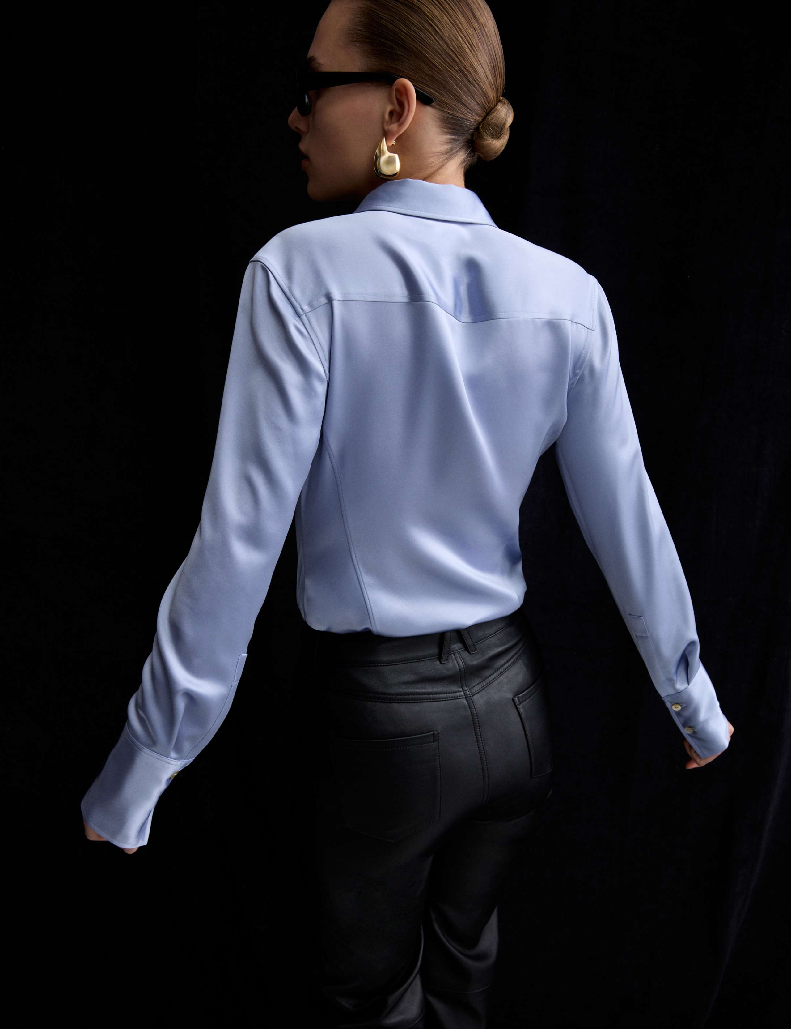 Satin Collared Fitted Long Sleeve Shirt 9 of 11