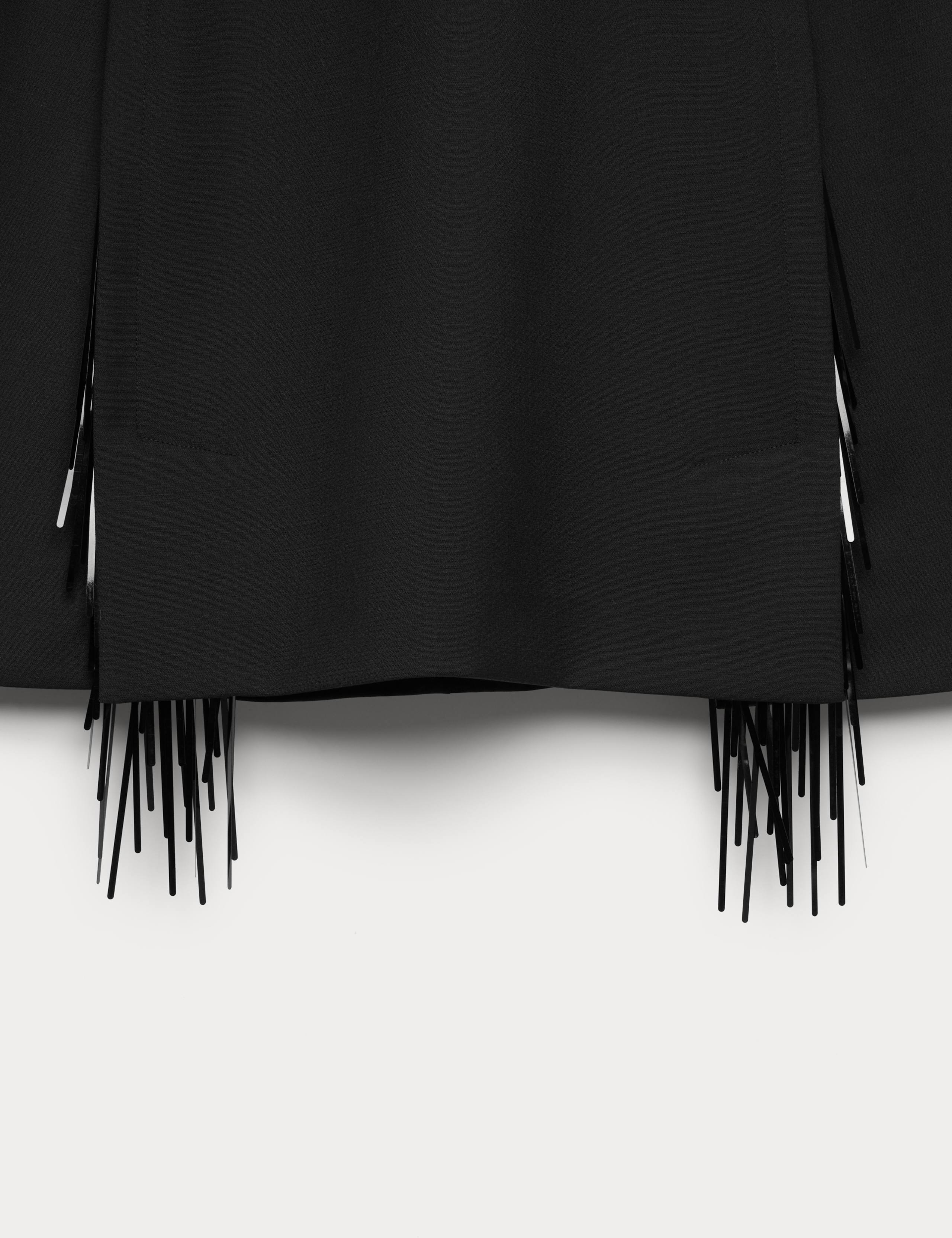 Wool Blend Embellished Tassel Mini Skirt 8 of 8