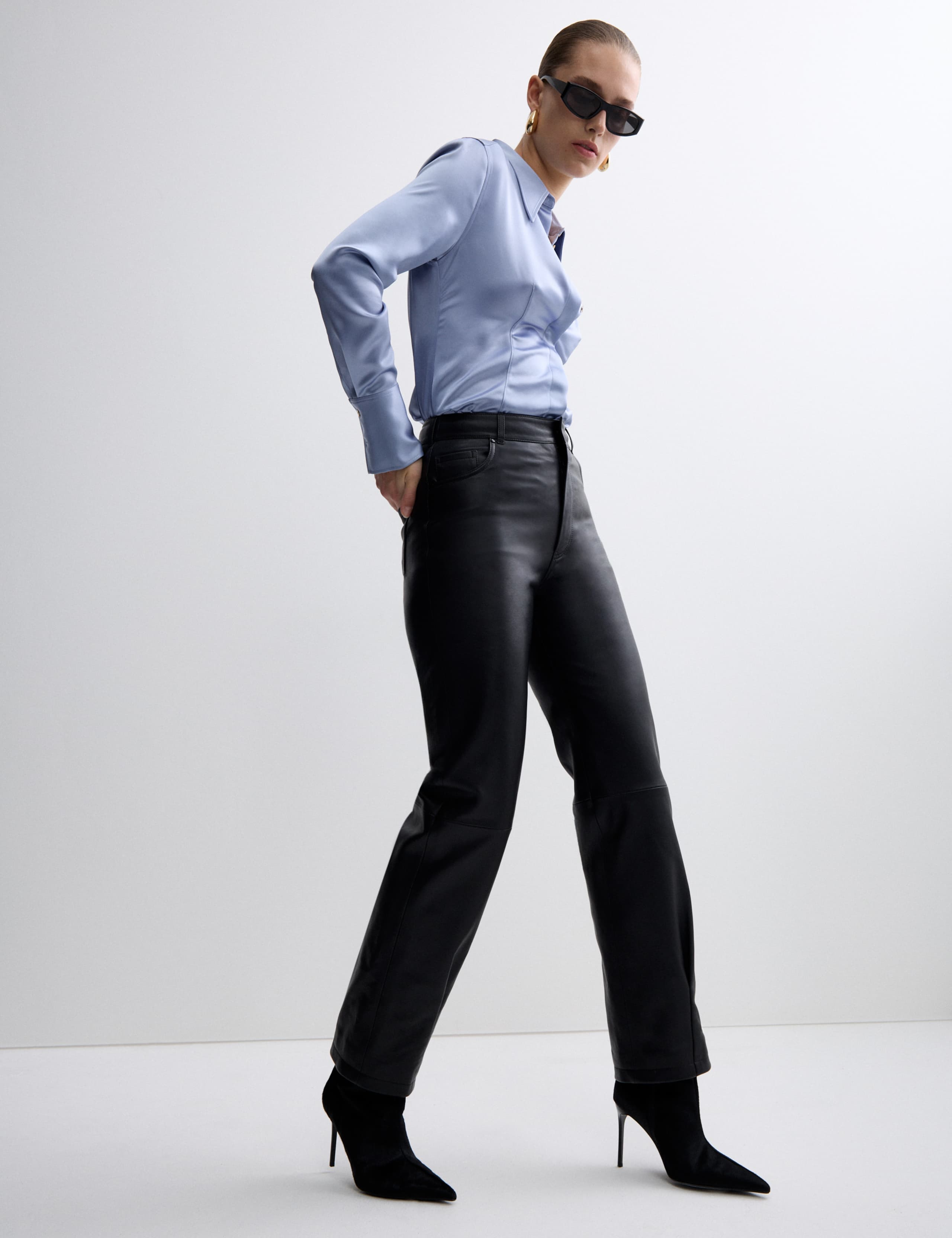 Leather High Waisted Trousers 5 of 7