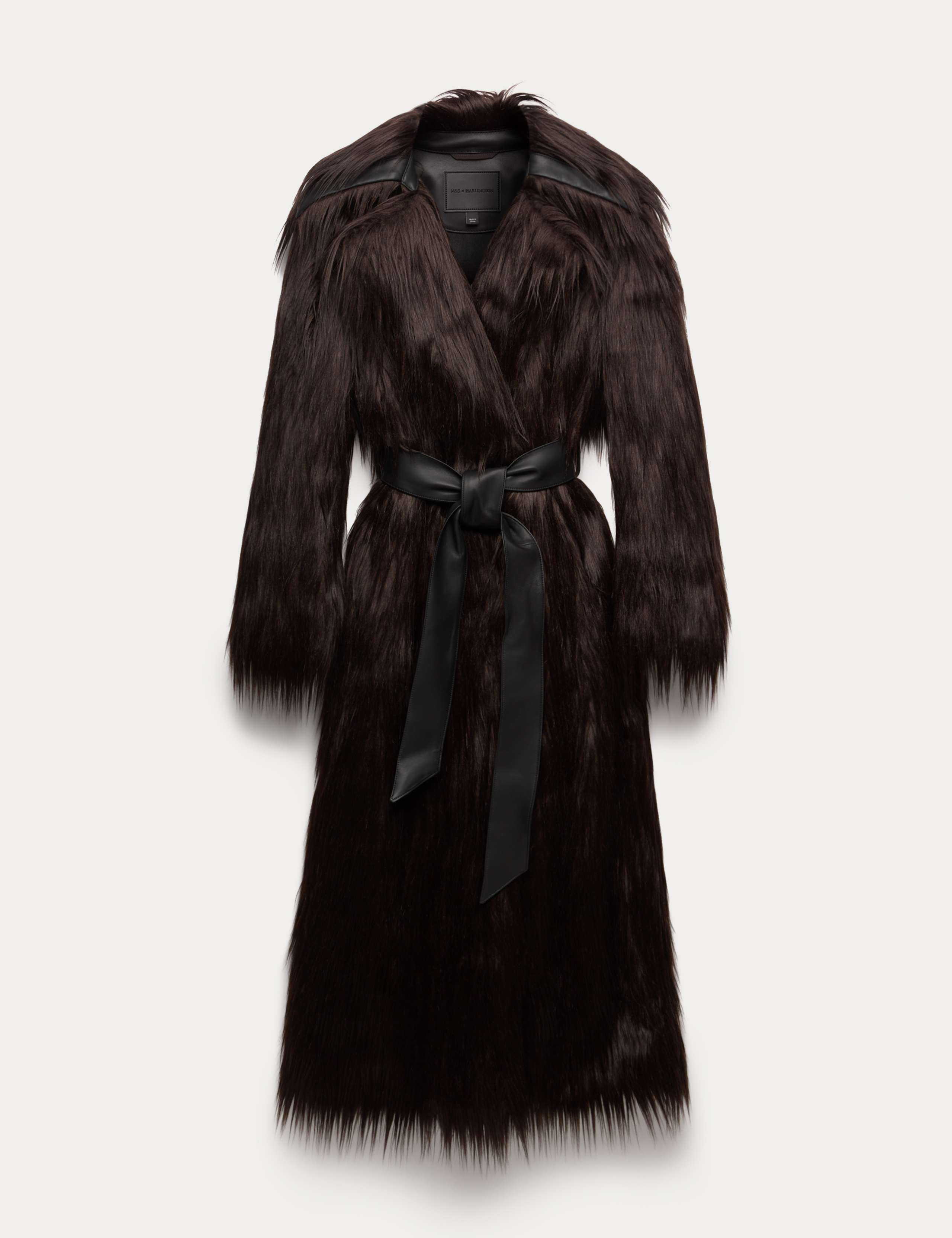 Faux Fur Collared Longline Trench Coat 2 of 9