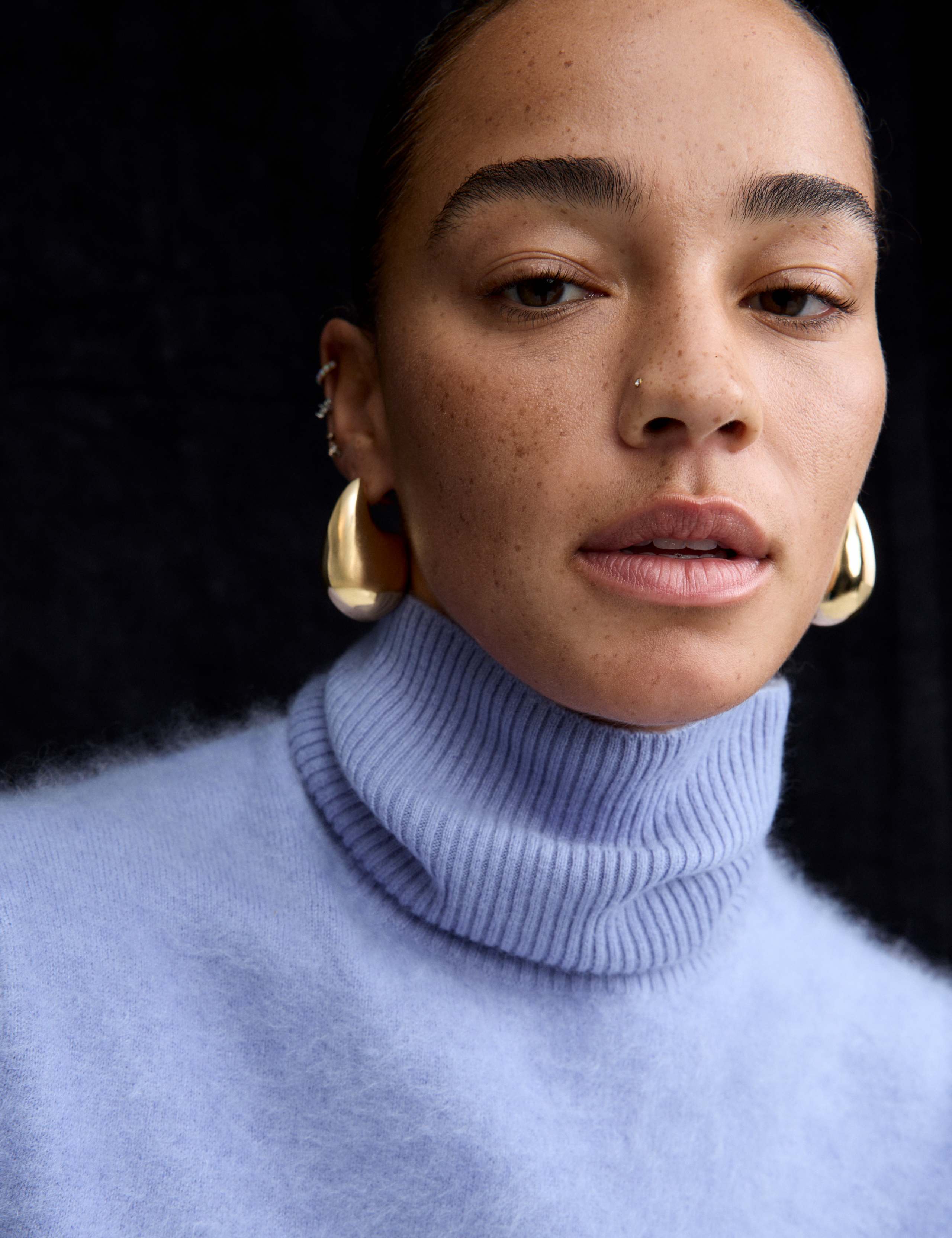 Pure Cashmere Roll Neck Knitted Top 7 of 8