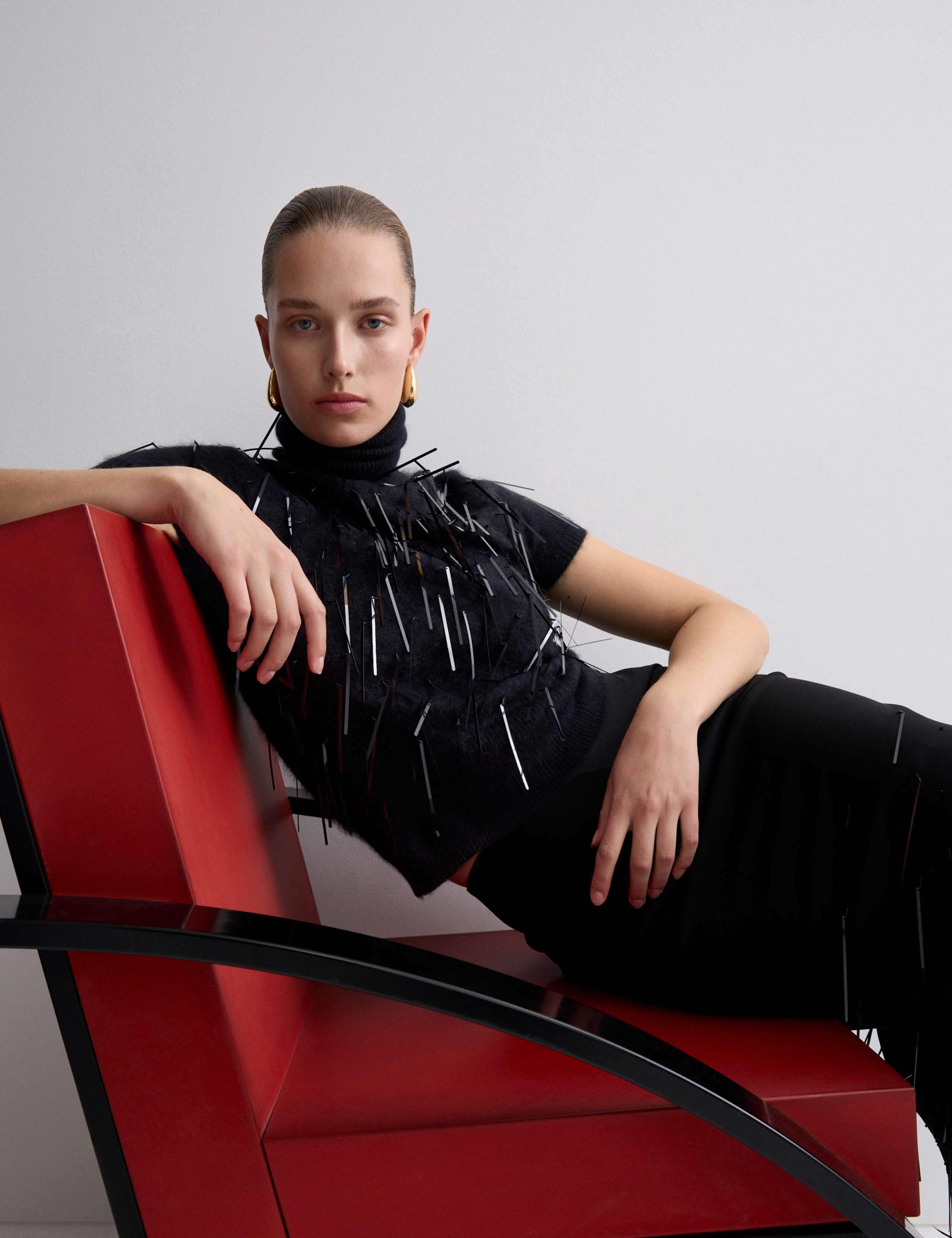 Pure Cashmere Embellished Roll Neck Top 7 of 8