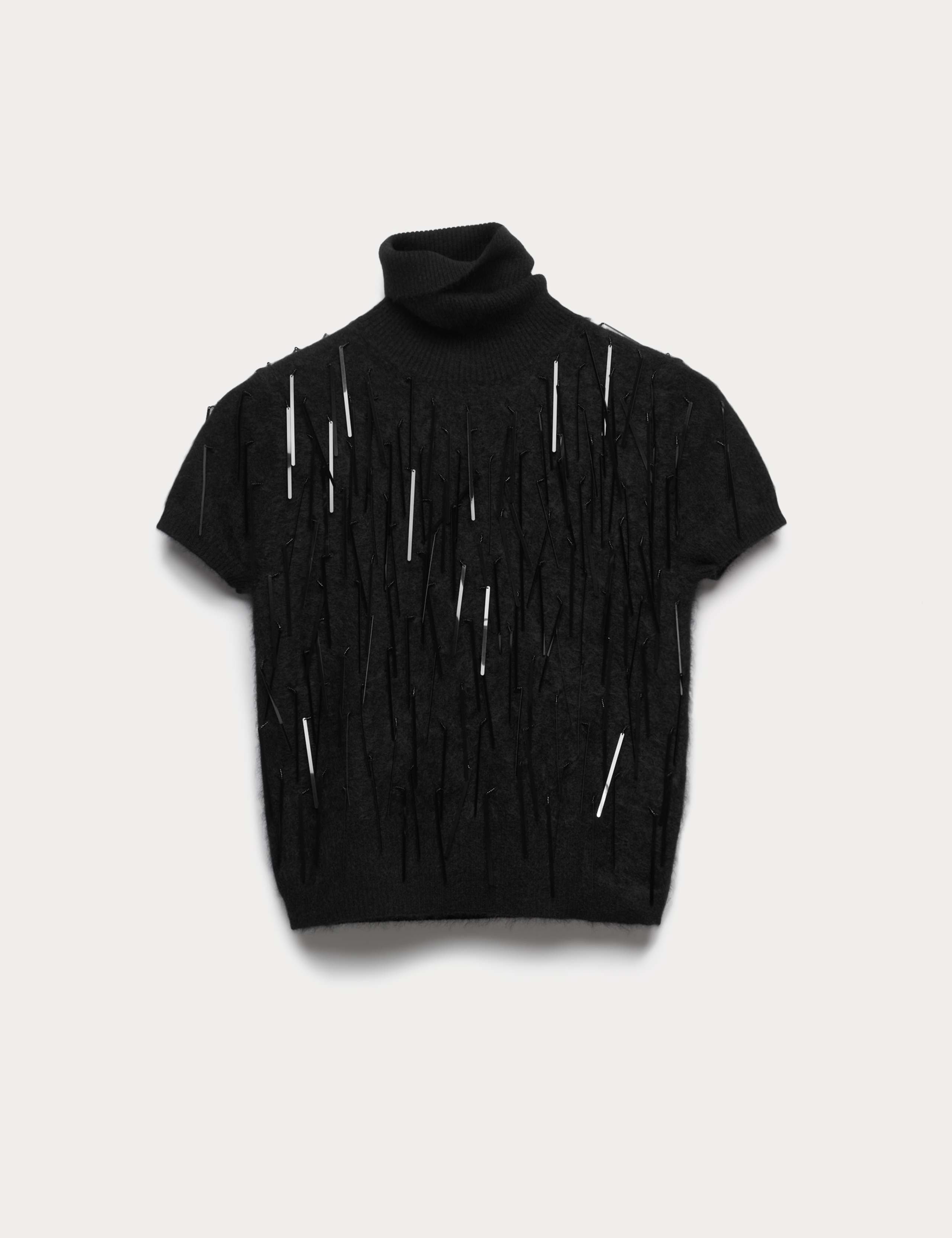 Pure Cashmere Embellished Roll Neck Top 2 of 8