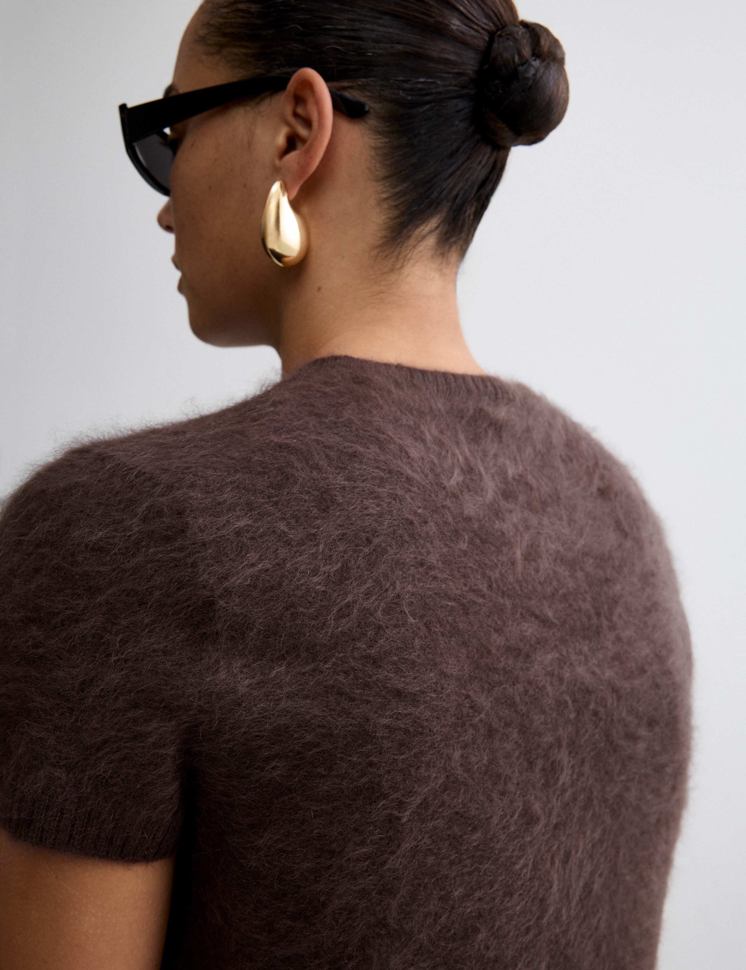 Brushed Pure Cashmere Cropped Knitted Top 5 of 7