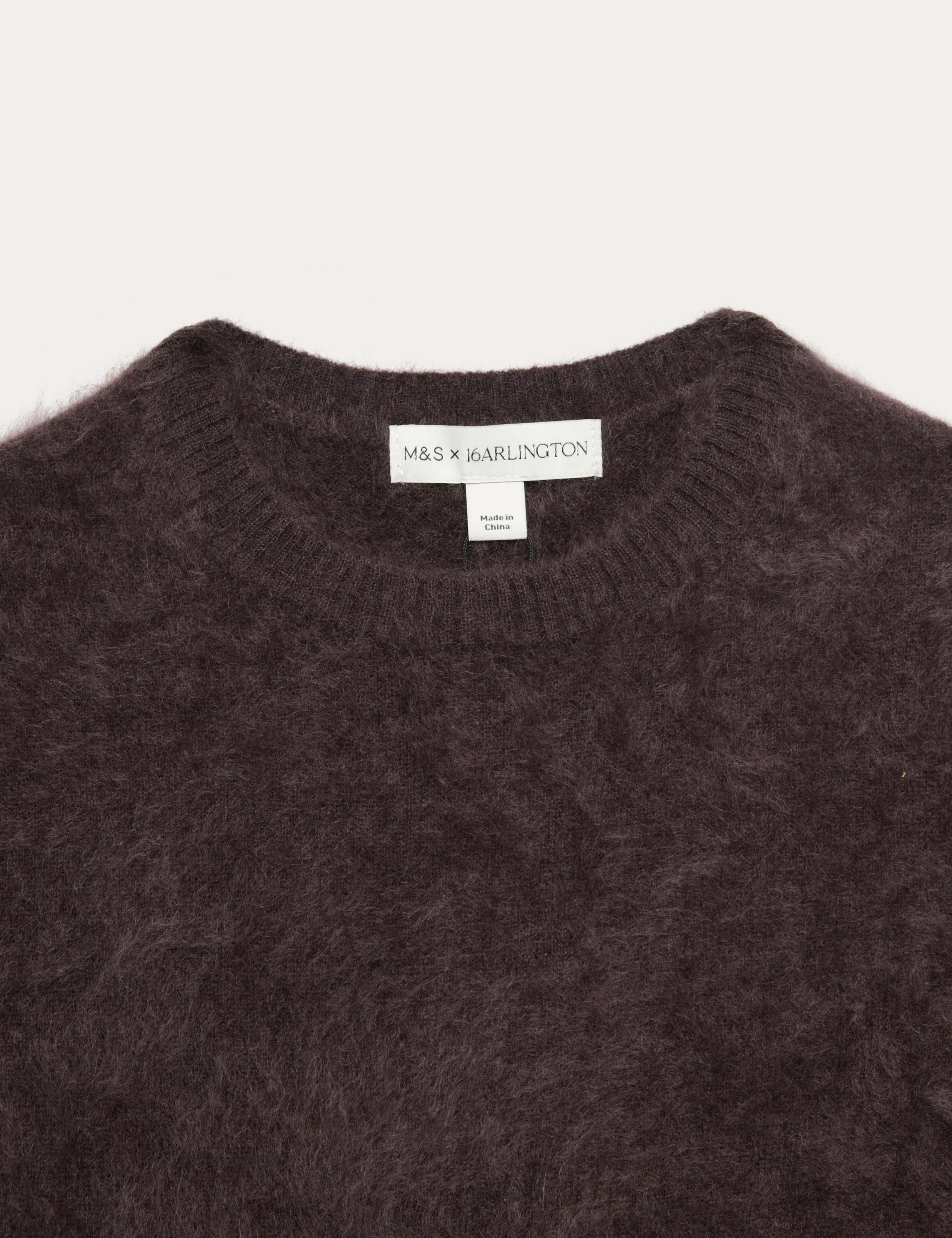 Brushed Pure Cashmere Cropped Knitted Top 6 of 7