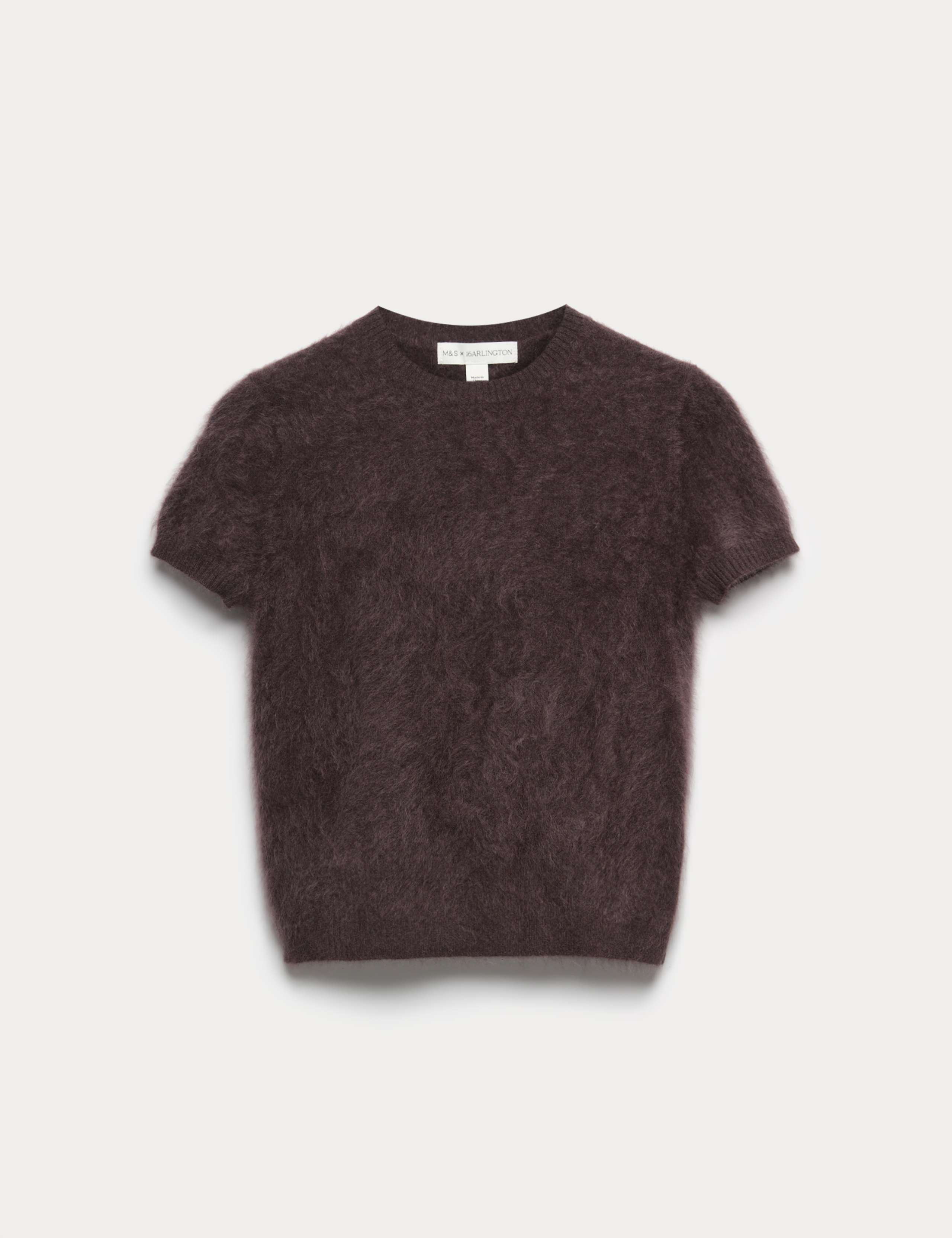 Brushed Pure Cashmere Cropped Knitted Top 2 of 7