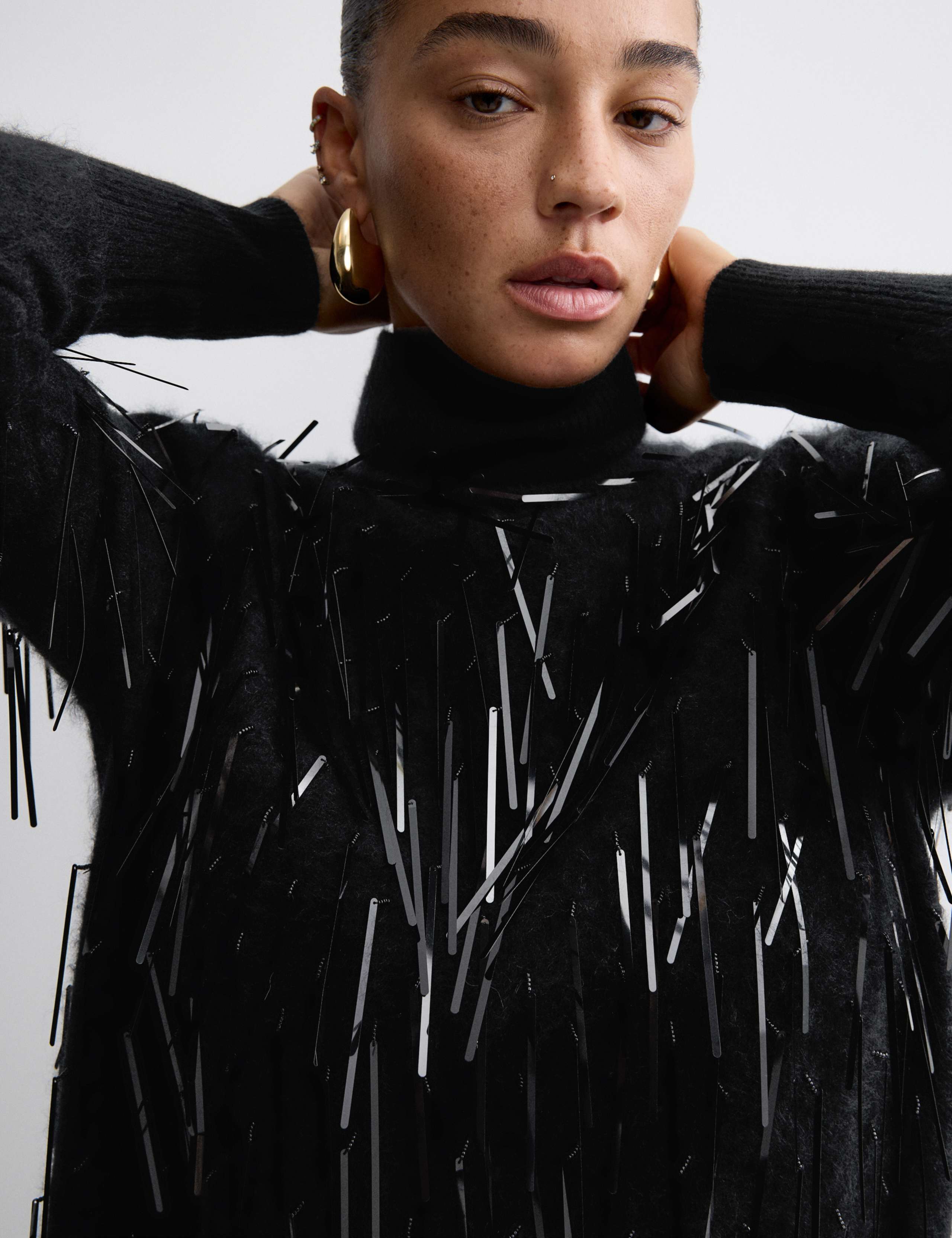 Pure Cashmere Embellished Mini Jumper Dress 4 of 8