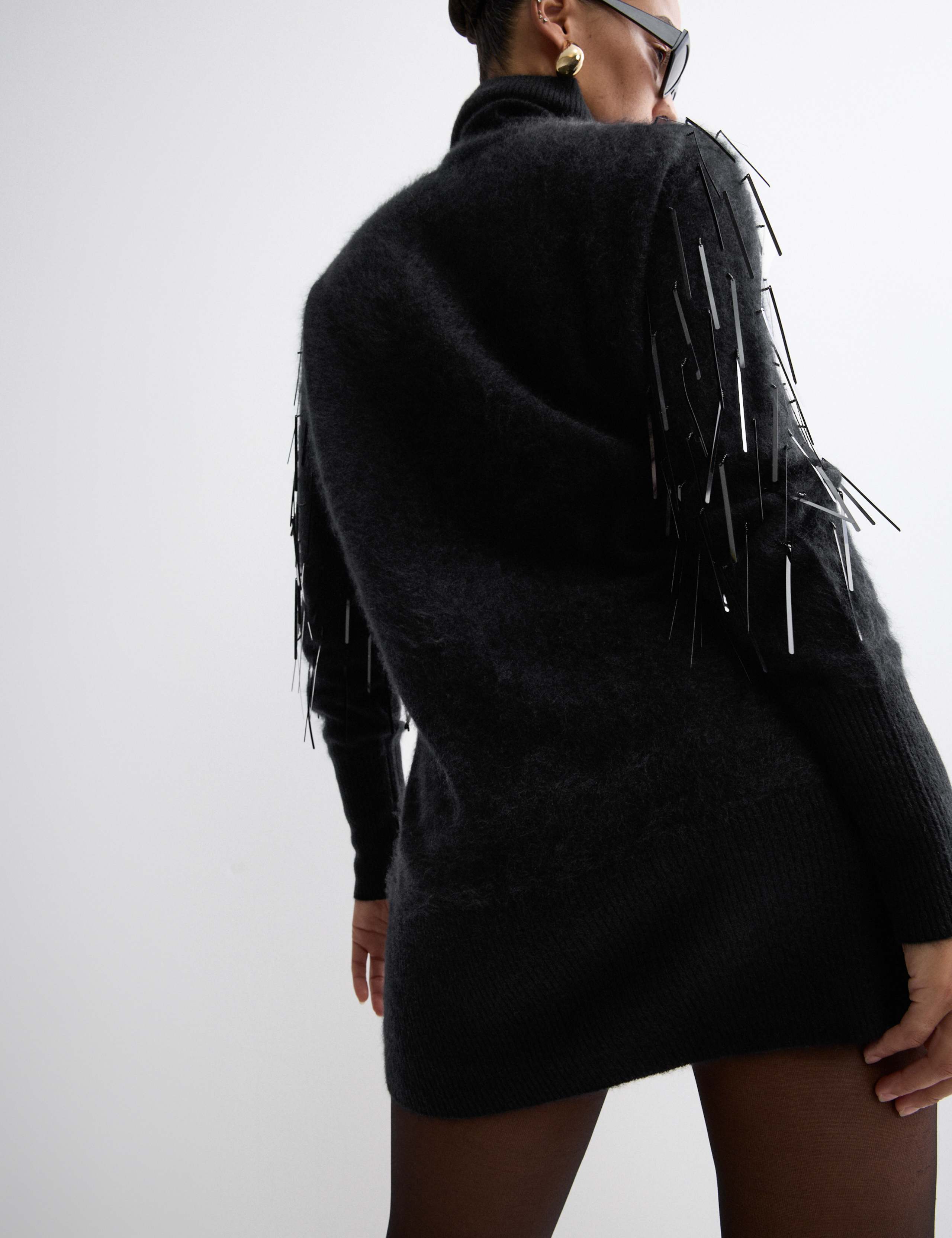 Pure Cashmere Embellished Mini Jumper Dress 5 of 8