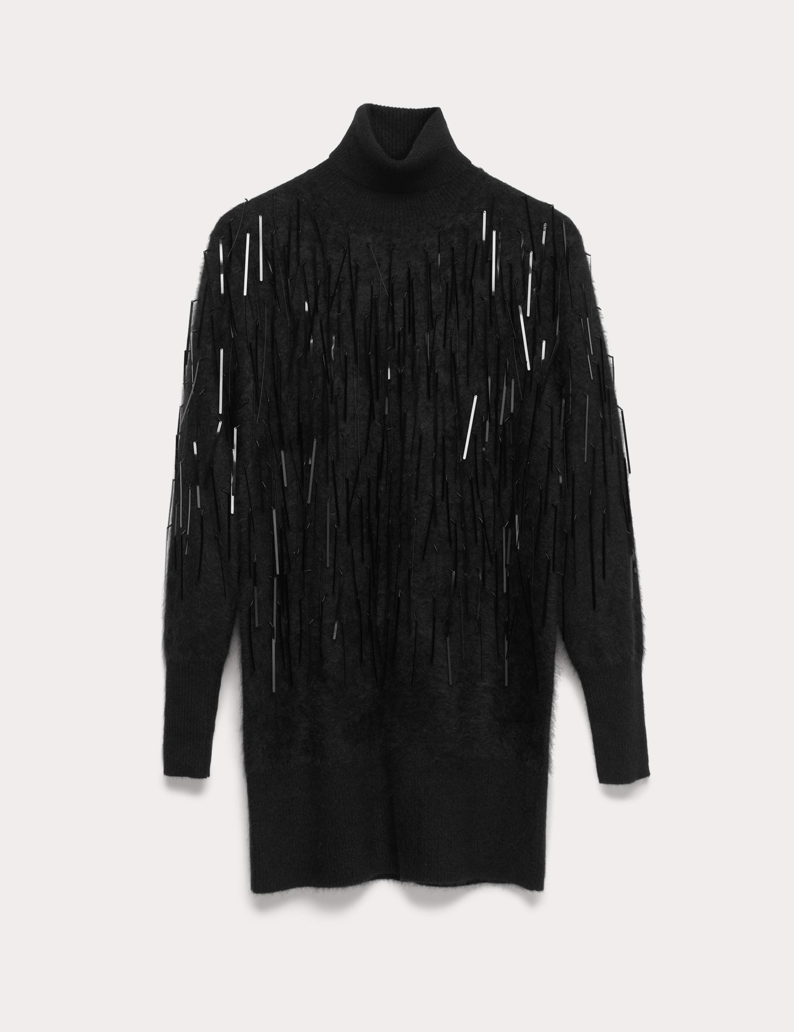 Pure Cashmere Embellished Mini Jumper Dress 2 of 8