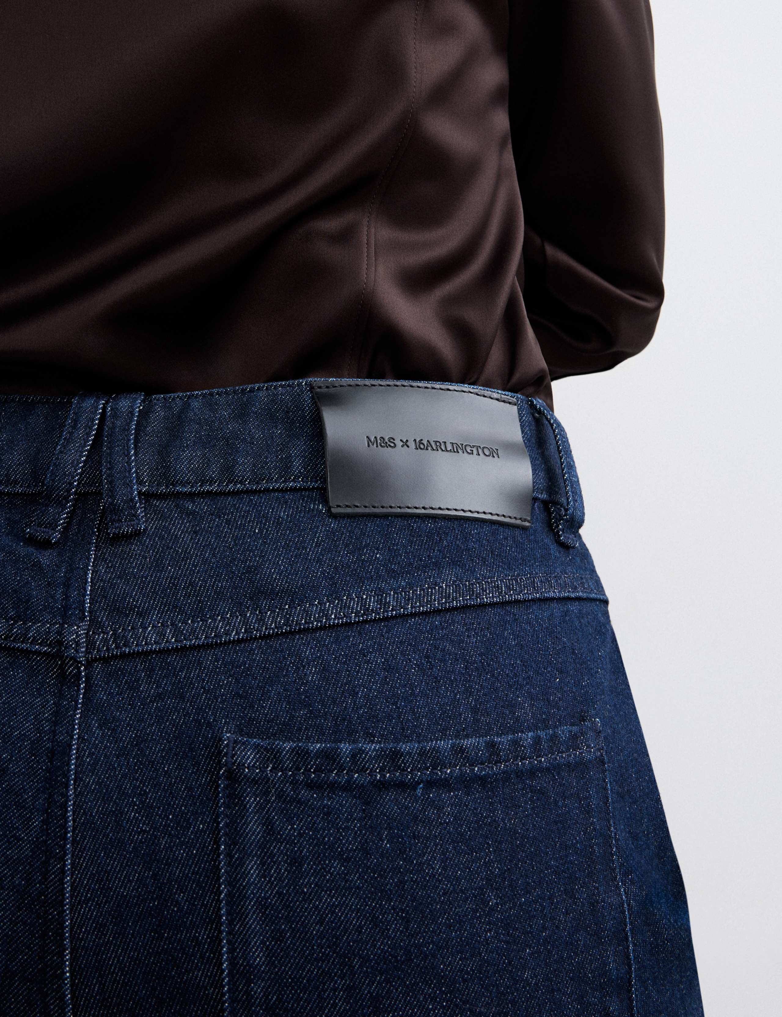 Pure Cotton High Waisted Wide Leg Jeans 3 of 8