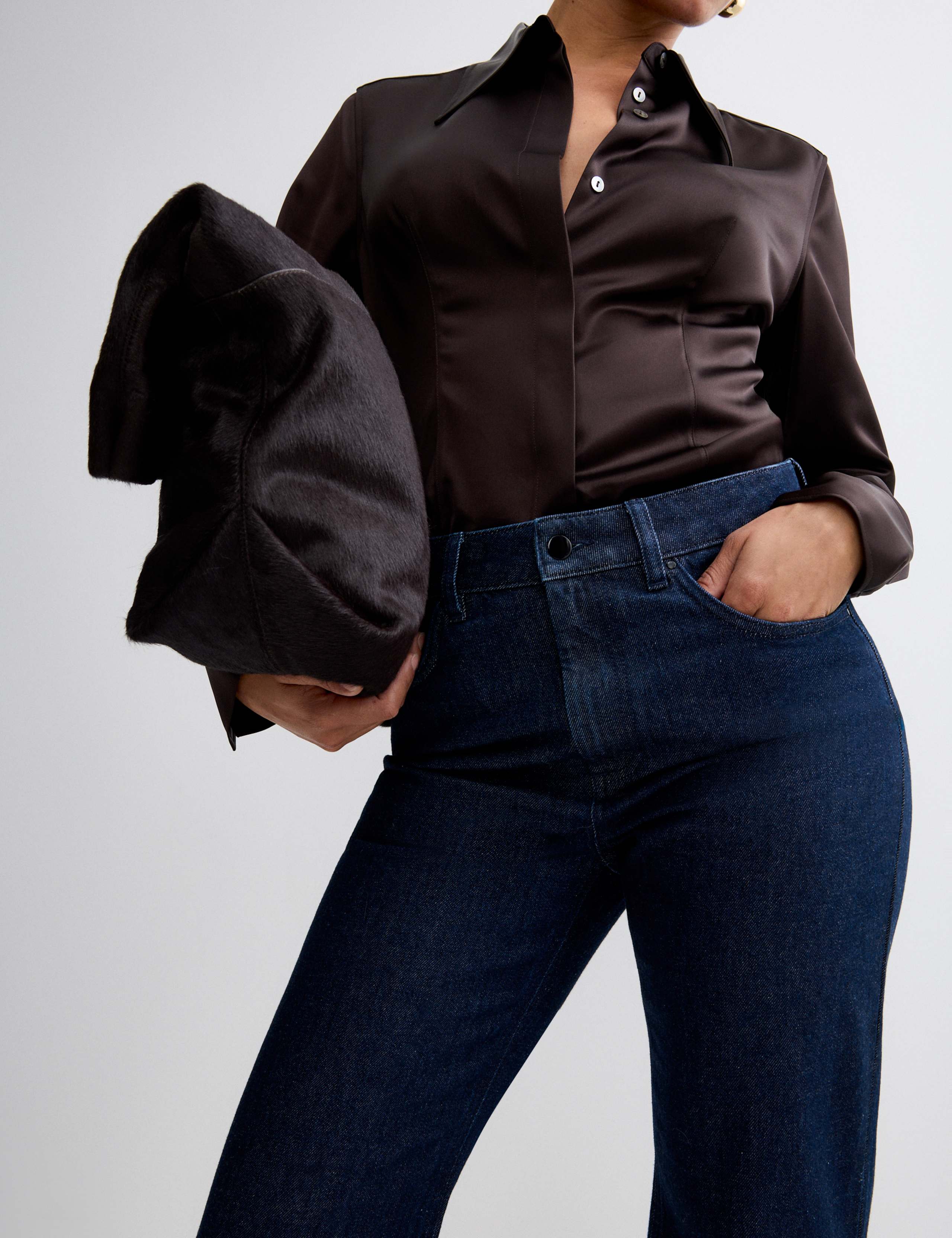 Pure Cotton High Waisted Wide Leg Jeans 4 of 8